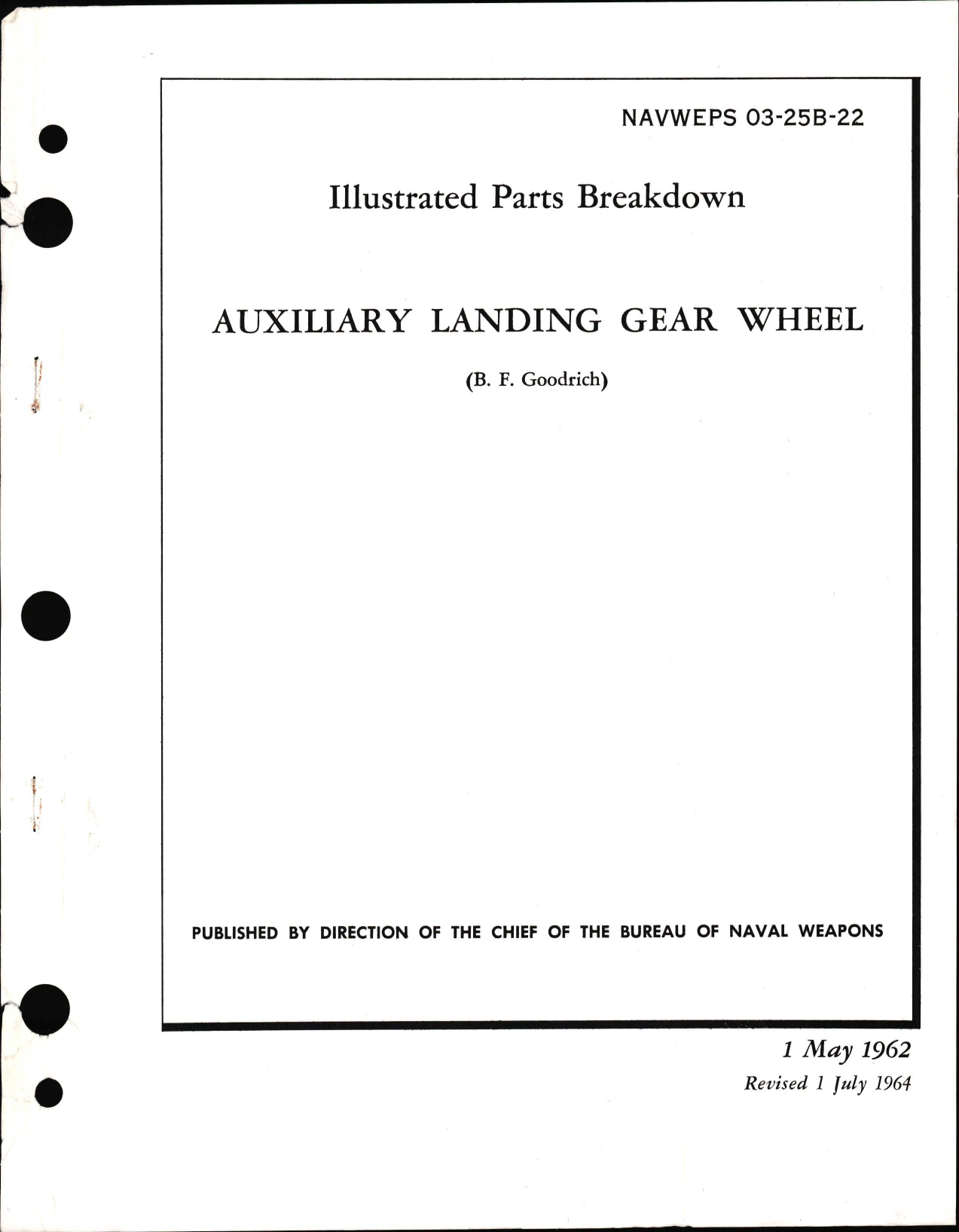 Sample page 1 from AirCorps Library document: Overhaul Instructions for Auxiliary Landing Gear Wheels 