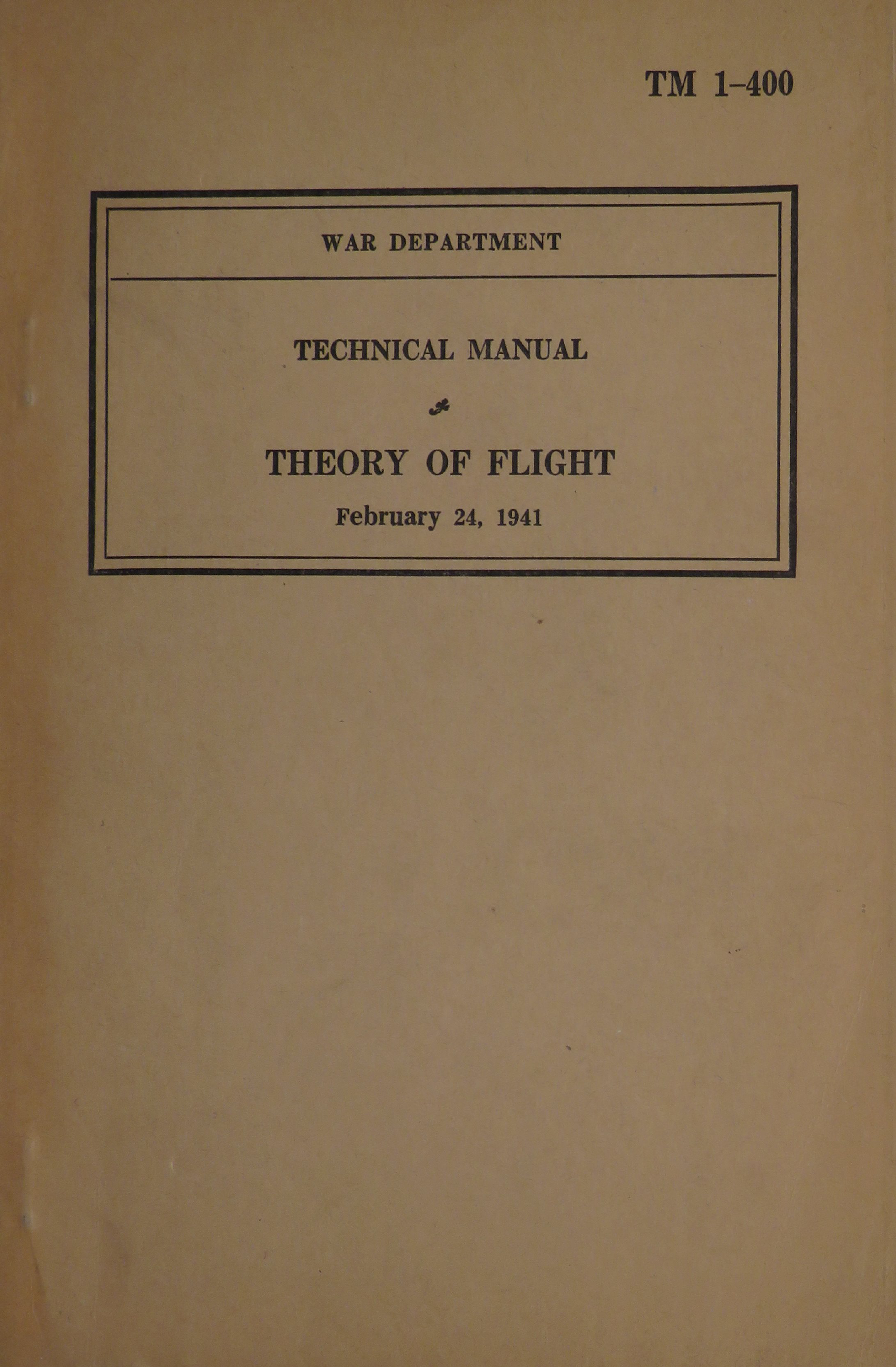 Sample page 1 from AirCorps Library document: Theory of Flight