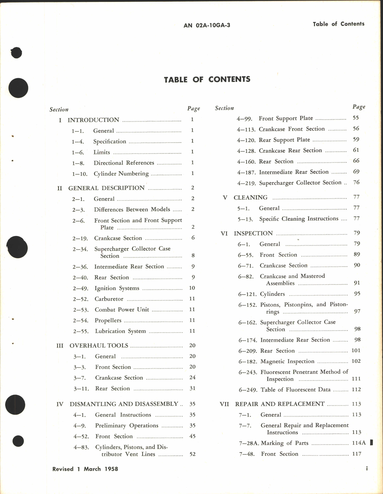 Sample page 5 from AirCorps Library document: Overhaul Instructions for R-2800-27, -31, -43, -51, -71, -75, and -79 Engines