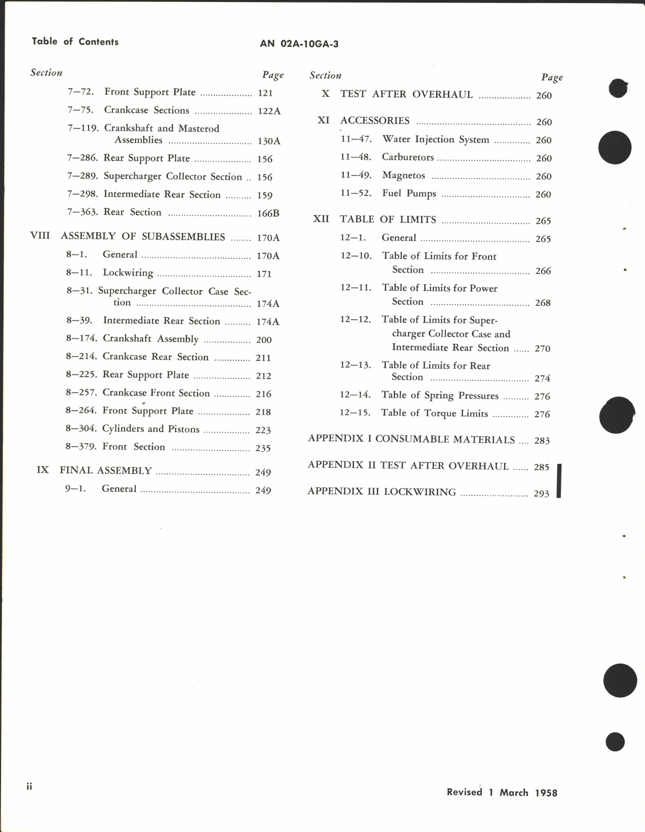Sample page 6 from AirCorps Library document: Overhaul Instructions for R-2800-27, -31, -43, -51, -71, -75, and -79 Engines