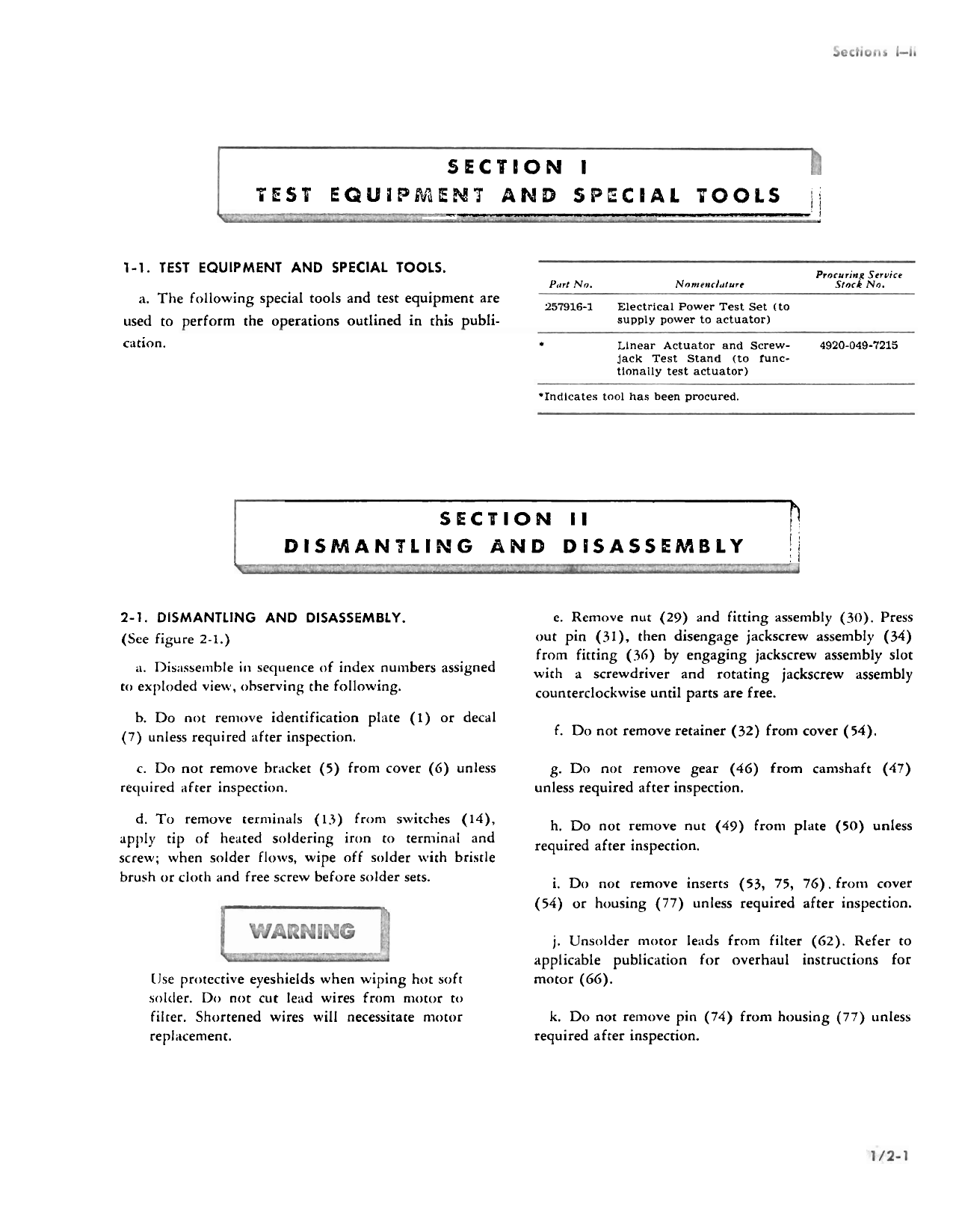 Sample page 5 from AirCorps Library document: Electromechanical Linear Actuator - Parts 540538-2-1 