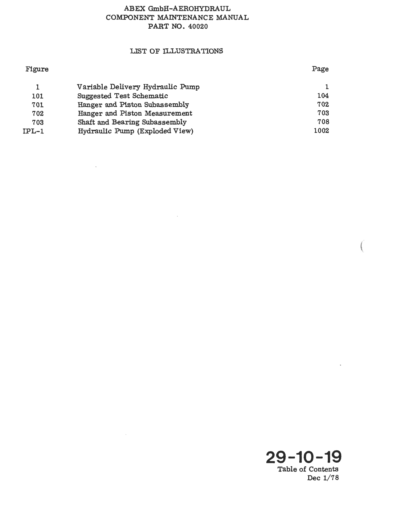 Sample page 5 from AirCorps Library document: Maintenance Manual with Illustrated Parts List for Variable Delivery Hydraulic Pump - Model AP05VC-032 and AP05VC-032-01