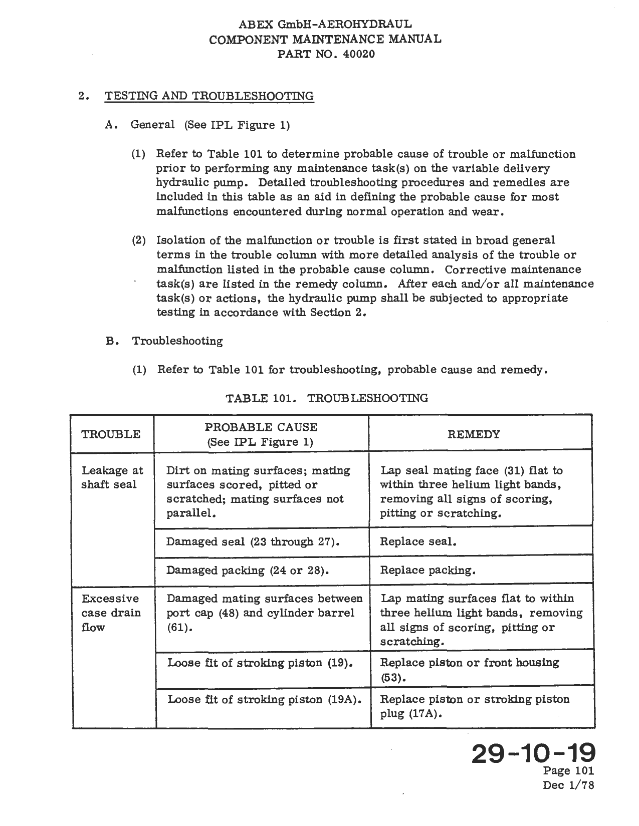 Sample page 9 from AirCorps Library document: Maintenance Manual with Illustrated Parts List for Variable Delivery Hydraulic Pump - Model AP05VC-032 and AP05VC-032-01
