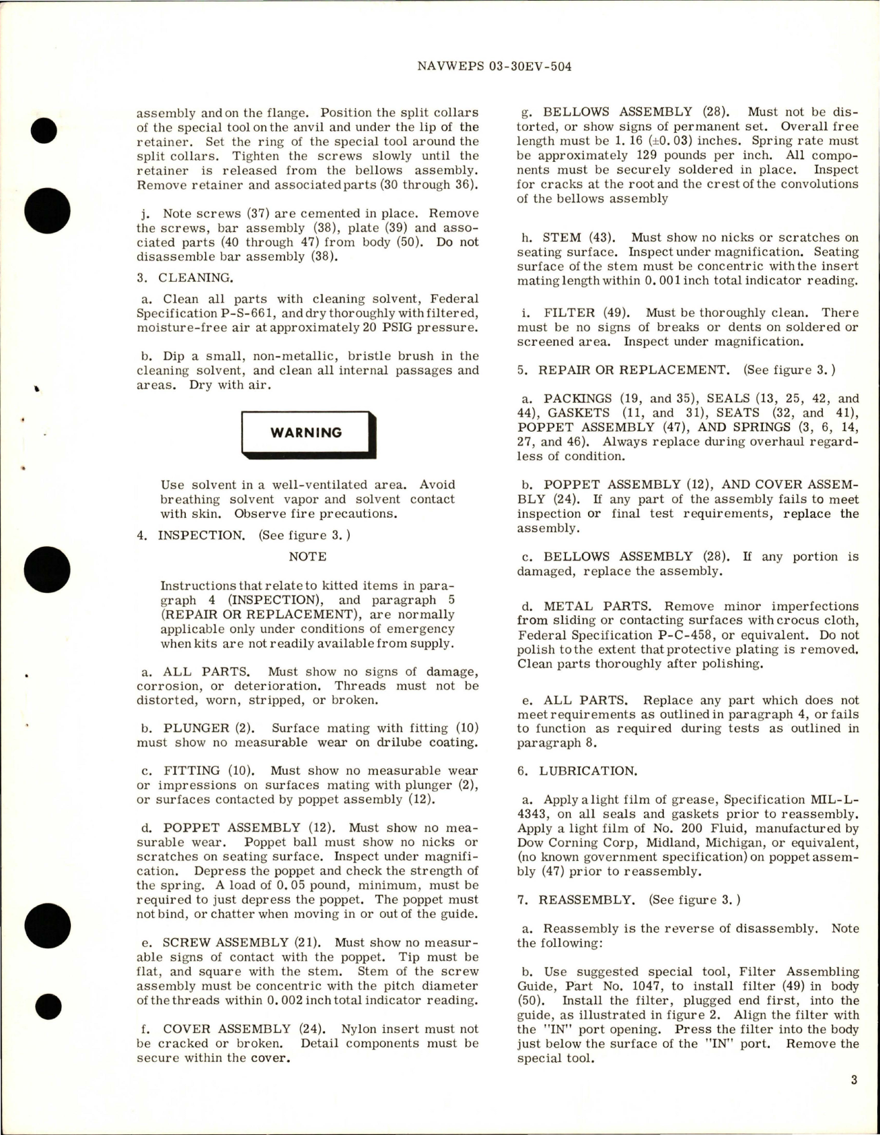 Sample page 5 from AirCorps Library document: Overhaul Instructions with Parts Breakdown for Pressure Regulating Valve