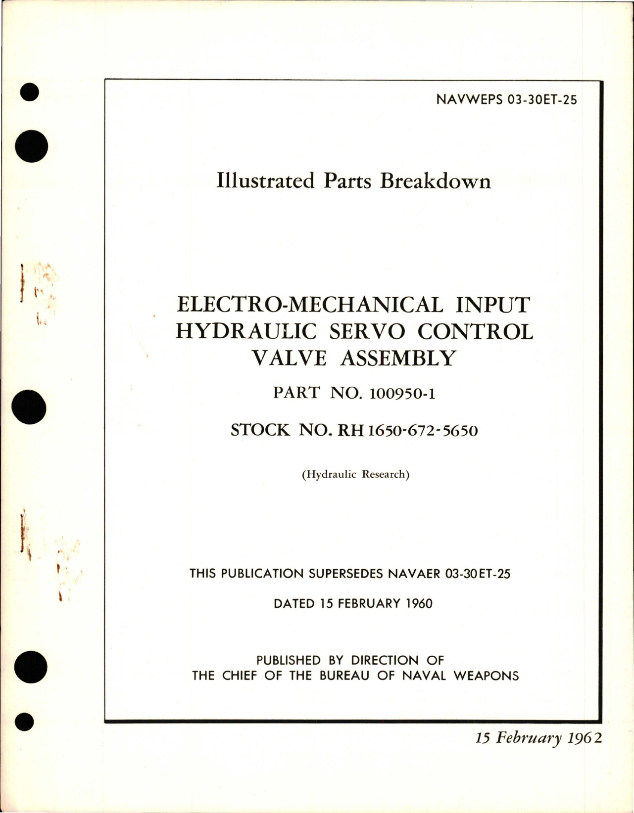 Sample page 1 from AirCorps Library document: Overhaul Instructions with Parts Breakdown for Motor Operated Gate Valve - Part AV16B1609 