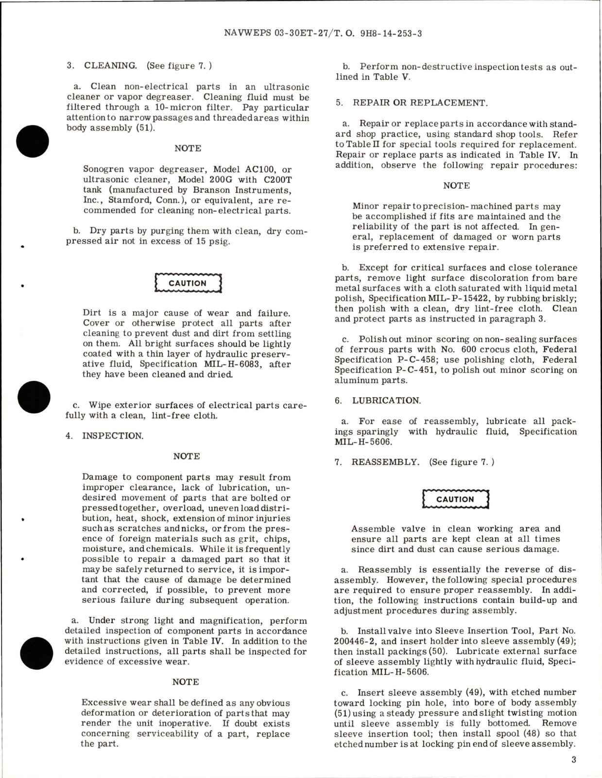 Sample page 5 from AirCorps Library document: Overhaul Instructions with Parts Breakdown for Motor Operated Gate Valve - Part AV16B1638B 