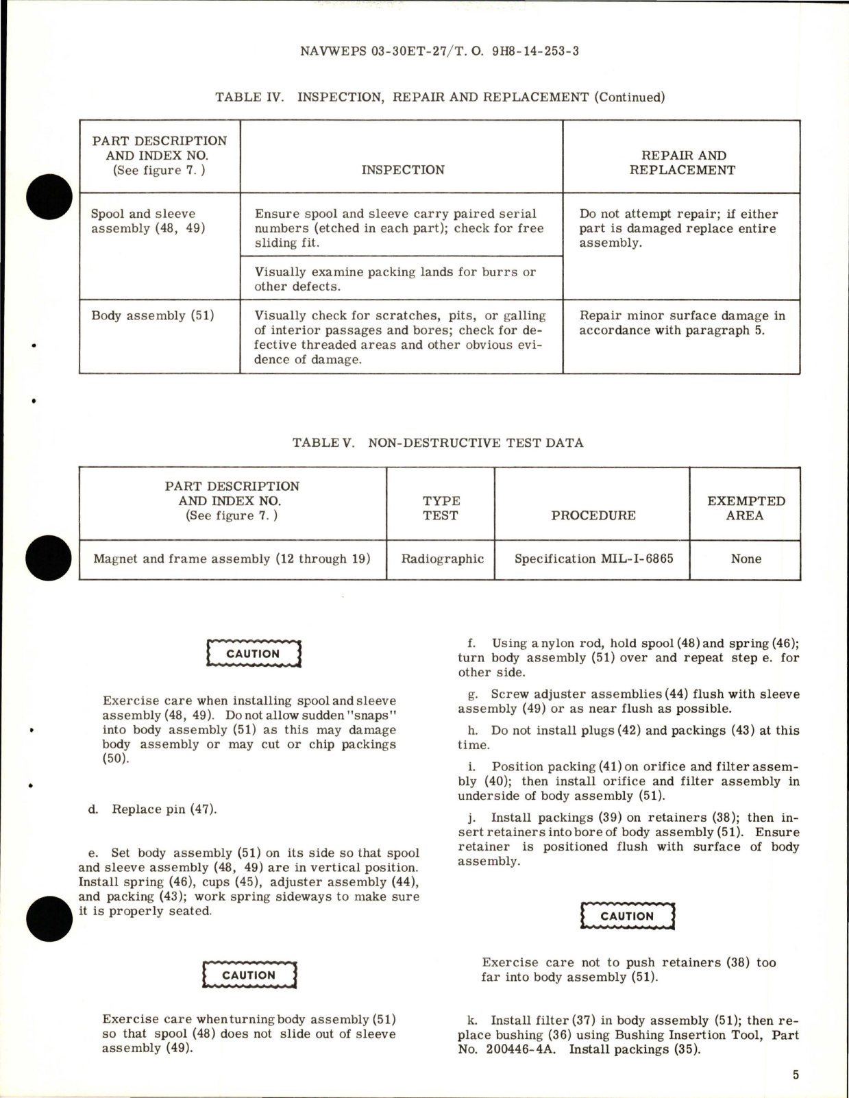 Sample page 7 from AirCorps Library document: Overhaul Instructions with Parts Breakdown for Motor Operated Gate Valve - Part AV16B1638B 