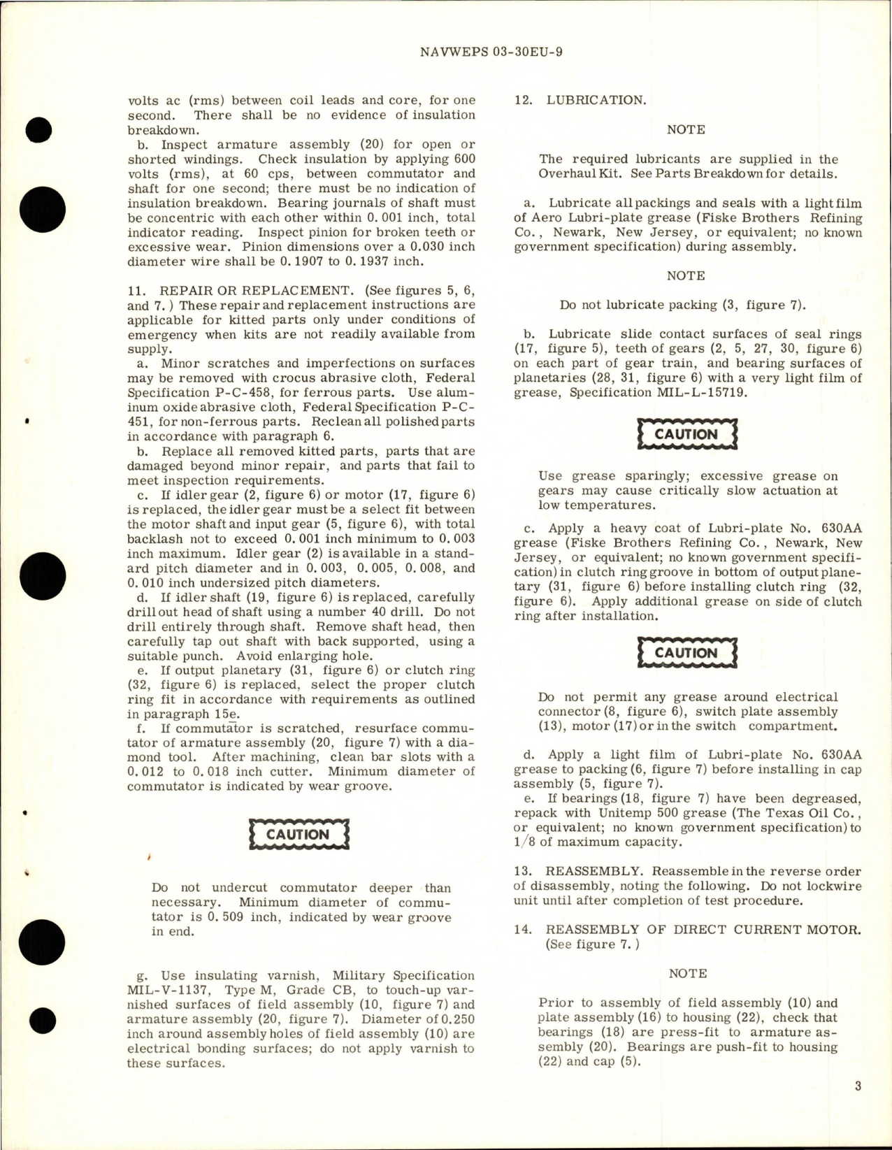 Sample page 5 from AirCorps Library document: Overhaul Instructions with Parts Breakdown for Motor Operated Gate Valve - Part AV16B1446C