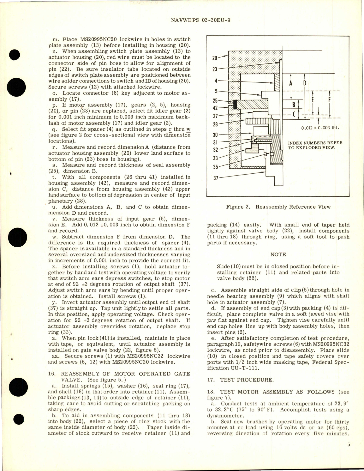 Sample page 7 from AirCorps Library document: Overhaul Instructions with Parts Breakdown for Motor Operated Gate Valve - Part AV16B1446C