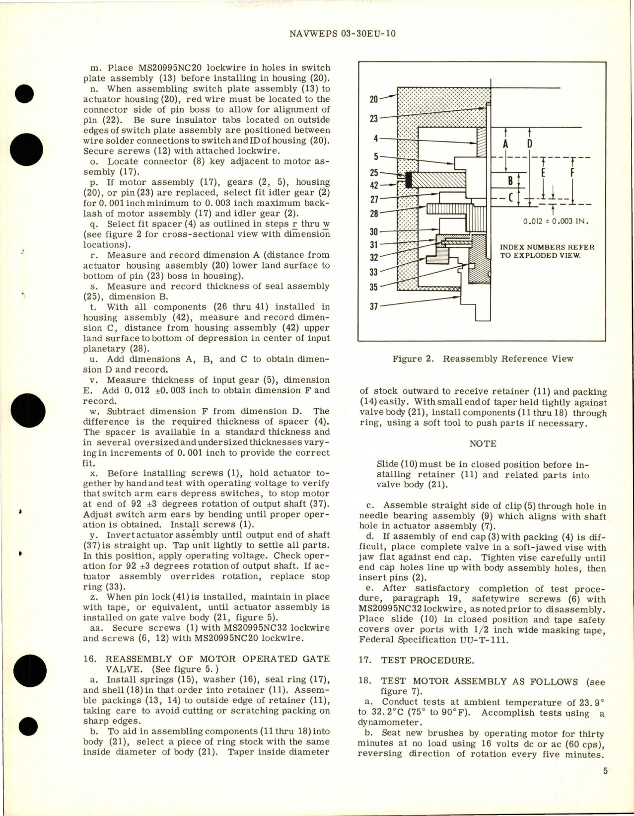 Sample page 7 from AirCorps Library document: Overhaul Instructions with Parts Breakdown for Motor Operated Gate Valve - Part AV16B1464C 