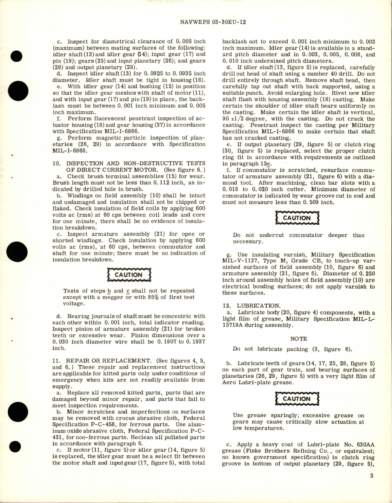 Sample page 5 from AirCorps Library document: Overhaul Instructions with Parts Breakdown for Motor Operated Gate Valve - Part AV16B1613