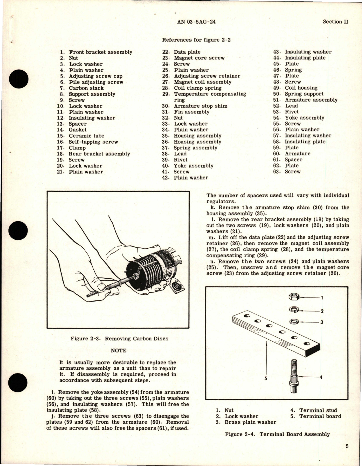 Sample page 7 from AirCorps Library document: Overhaul Instructions for Voltage Regulators - Models F45-95, F36-70, F45-51, F45-90, and JH12999-3