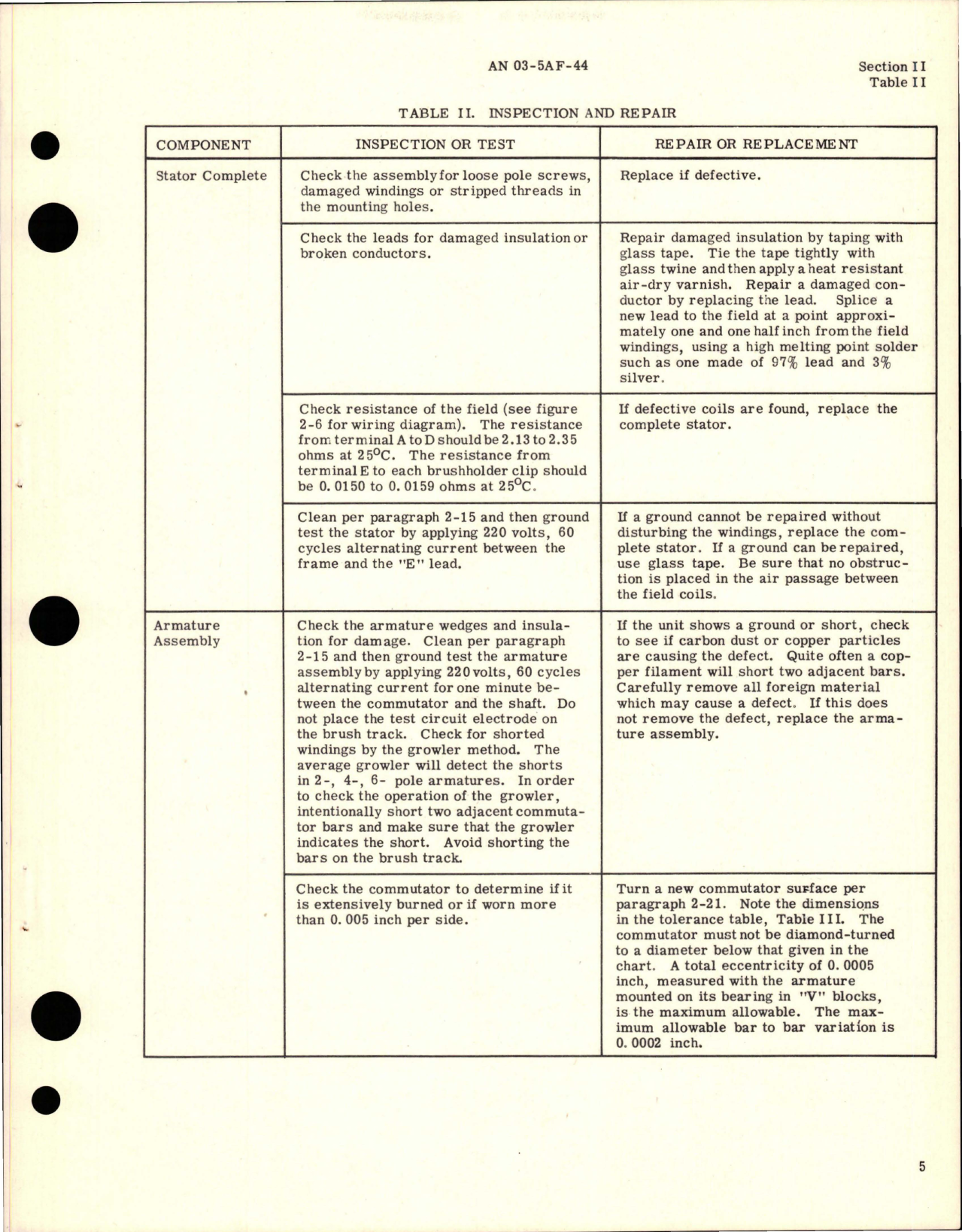 Sample page 7 from AirCorps Library document: Overhaul Instructions for DC-30 Generator - Part A19A6161 