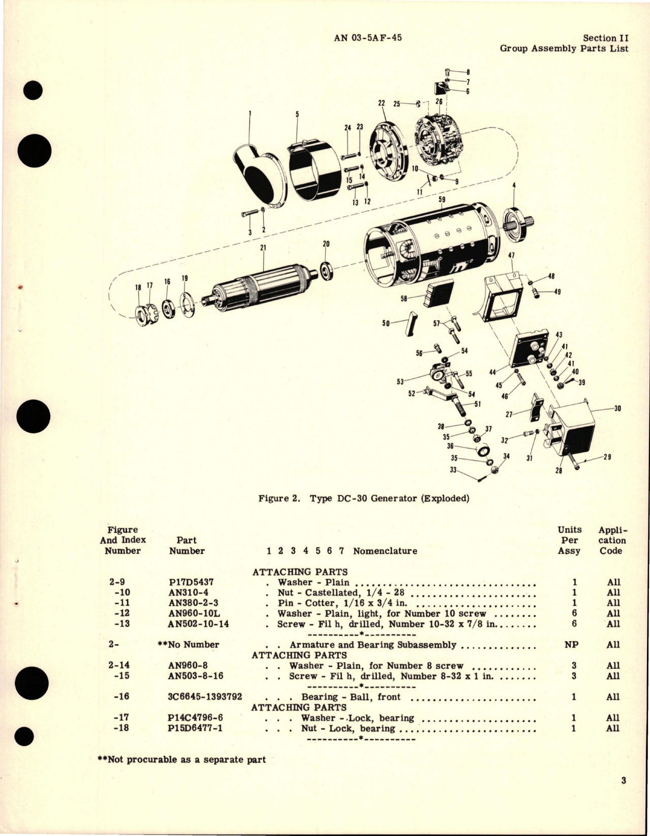 Sample page 5 from AirCorps Library document: Parts Catalog for DC-30 Generator - Part A19A6161