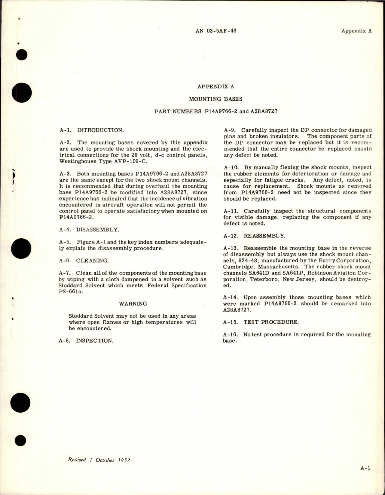 Sample page 5 from AirCorps Library document: Overhaul Instructions for Regulator and Control Panel with Mounting Bases - Type AVP-109-C