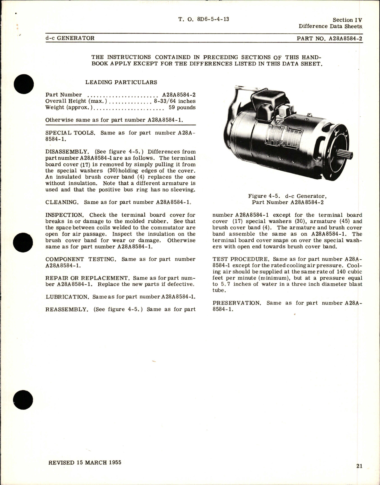 Sample page 5 from AirCorps Library document: Overhaul Instructions for DC Generator