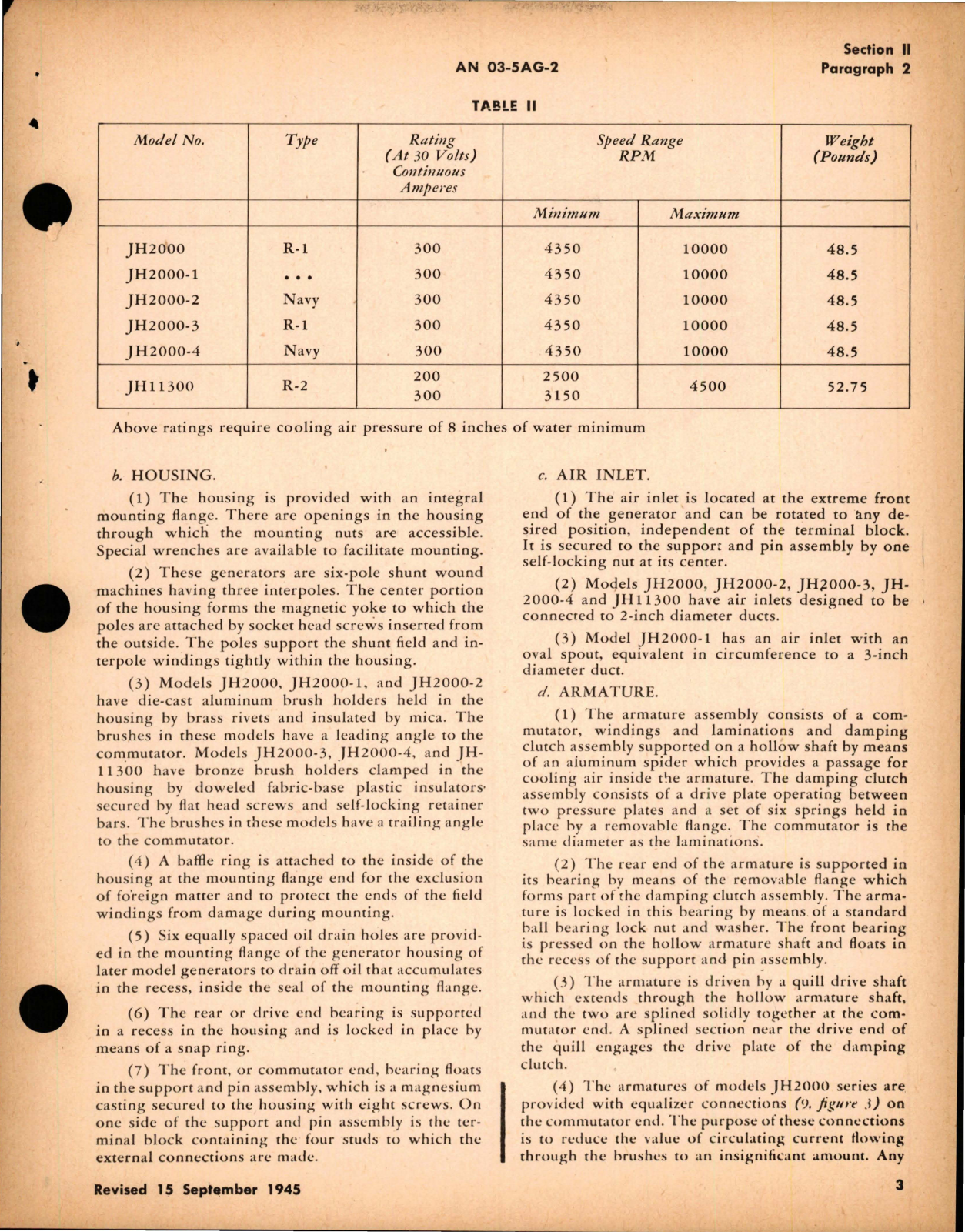 Sample page 7 from AirCorps Library document: Operation, Service and Overhaul Instructions with Parts Catalog for Generators - Types R-1 and R-2