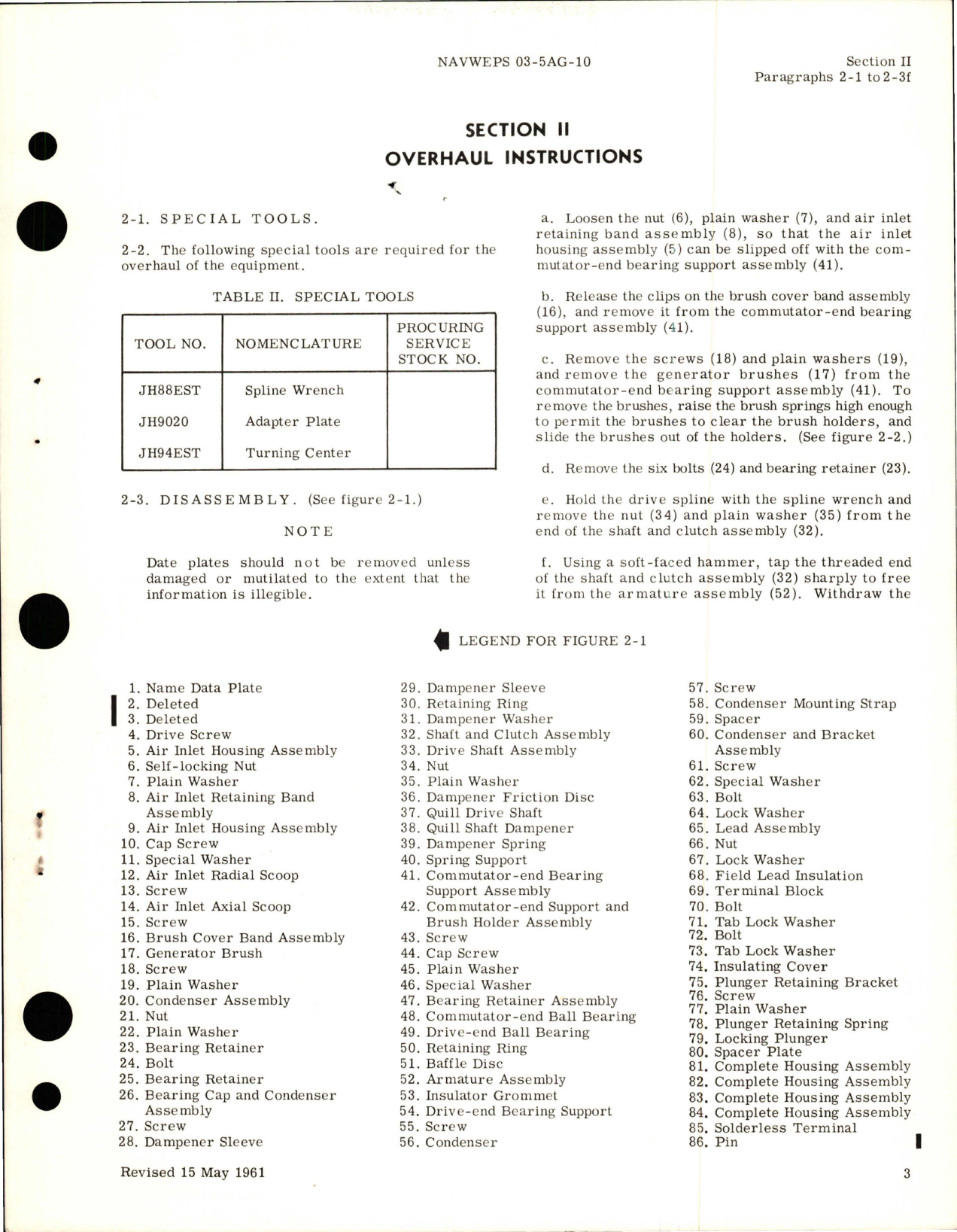 Sample page 5 from AirCorps Library document: Overhaul Instructions for Generator - Models G300, G300-3, G300-3C, G300-4A, G300-4B, G300-4BS, G300-6BT, and G300-600A