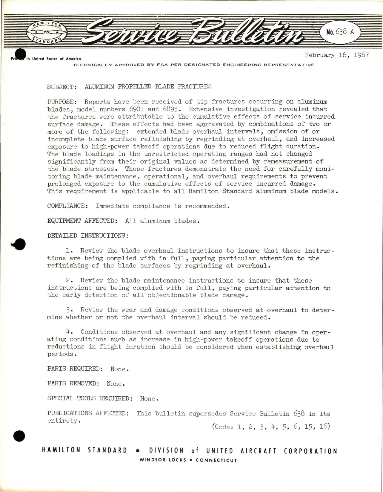 Sample page 1 from AirCorps Library document: Aluminum Propeller Blade Fractures