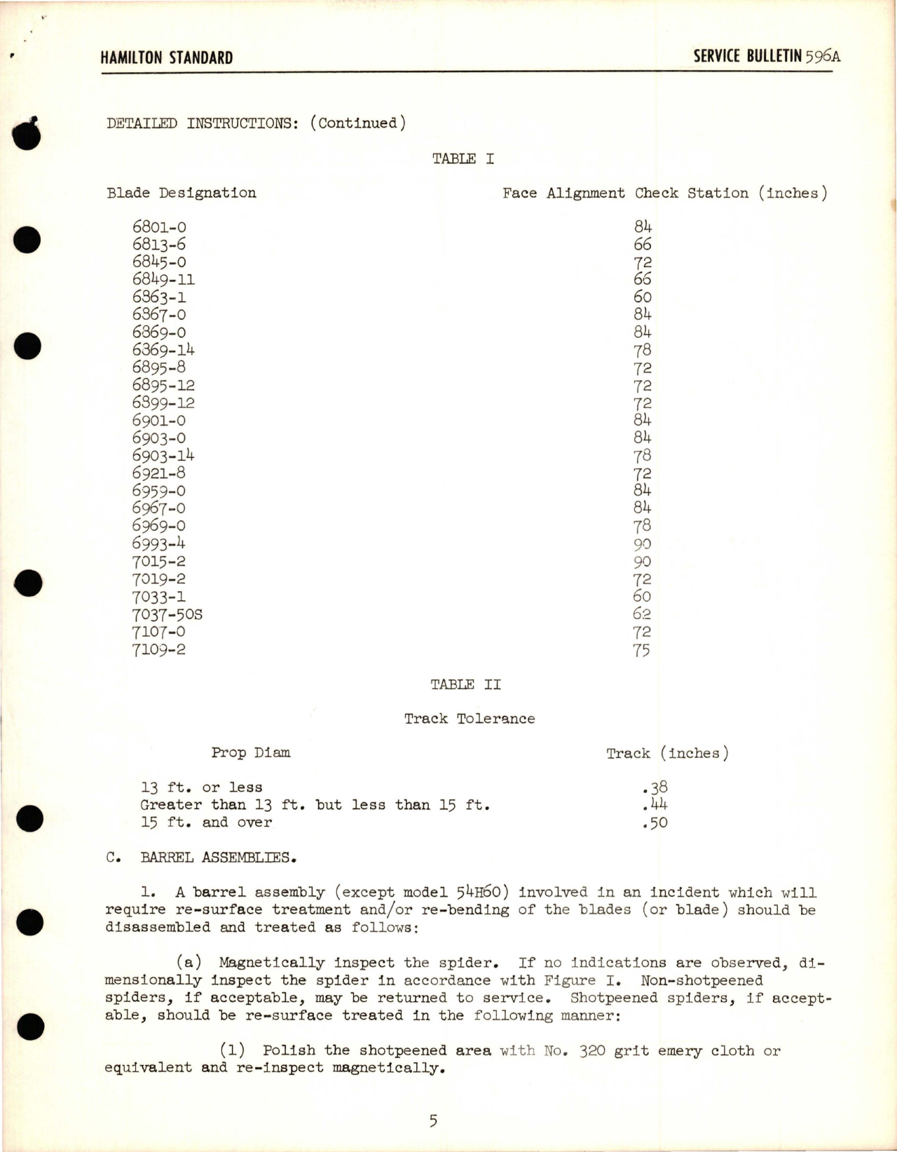 Sample page 5 from AirCorps Library document: Disposition of Aluminum Bladed Propellers Having Experienced Impact