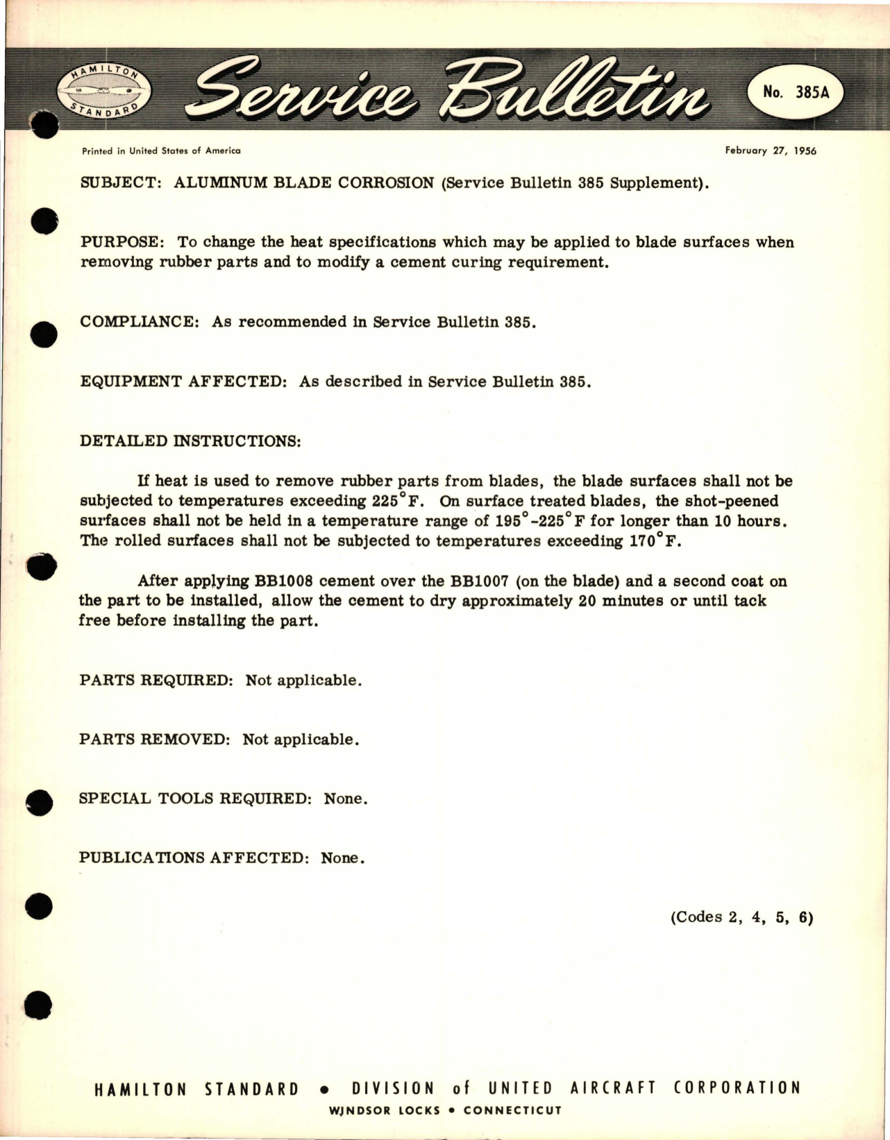 Sample page 1 from AirCorps Library document: Aluminum Blade Corrosion