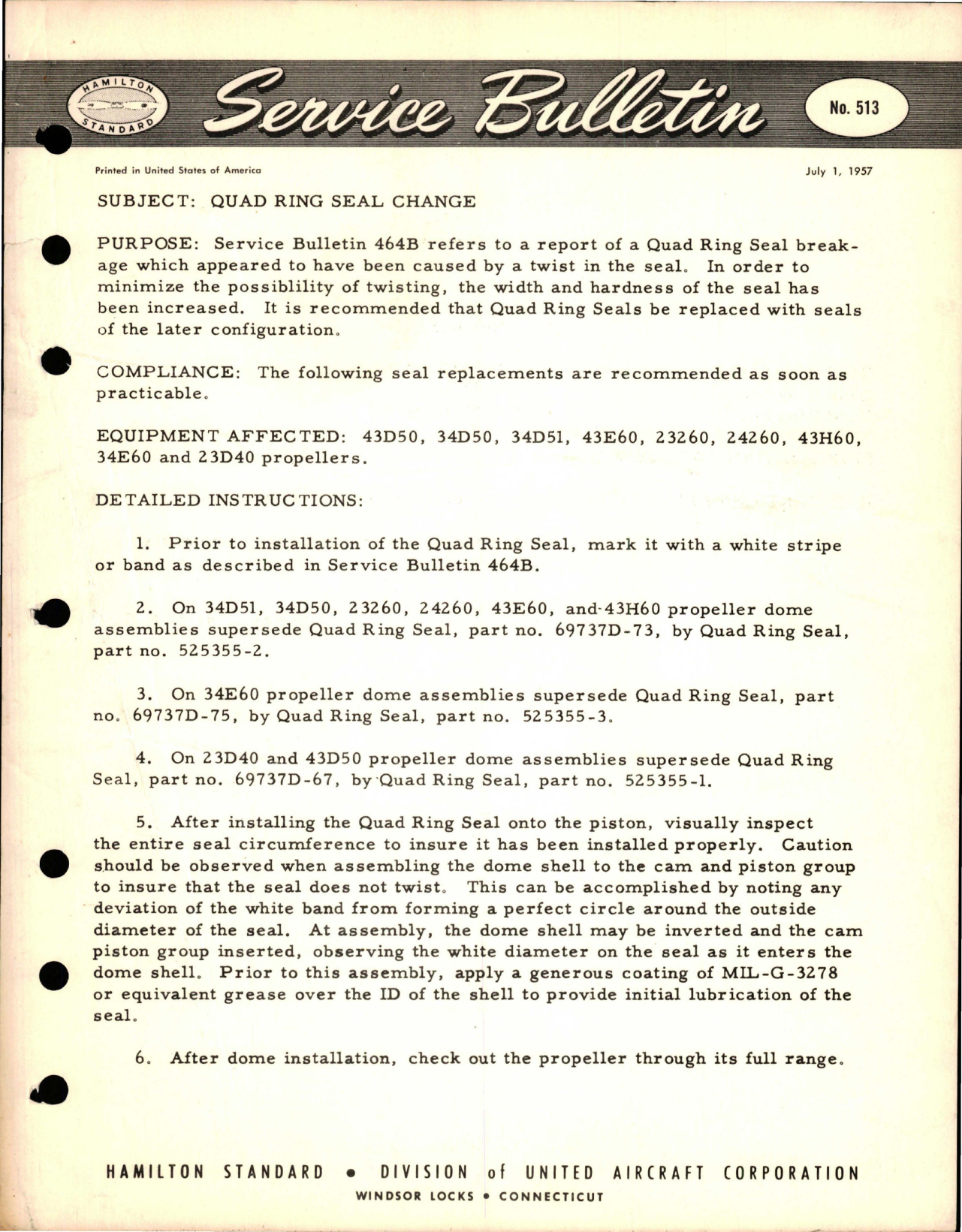 Sample page 1 from AirCorps Library document: Quad Ring Seal Change