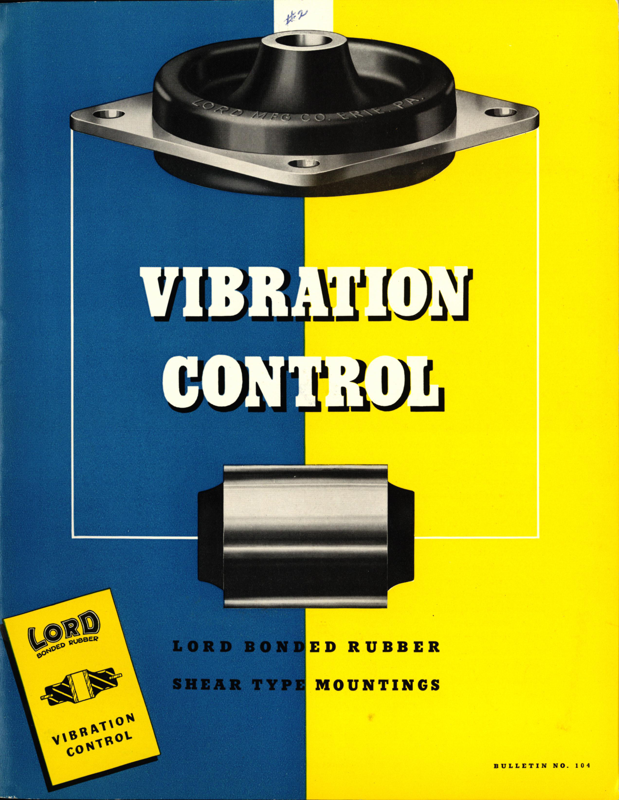 Sample page 1 from AirCorps Library document: Vibration Control - Lord Bonded Rubber Shear Type Mountings