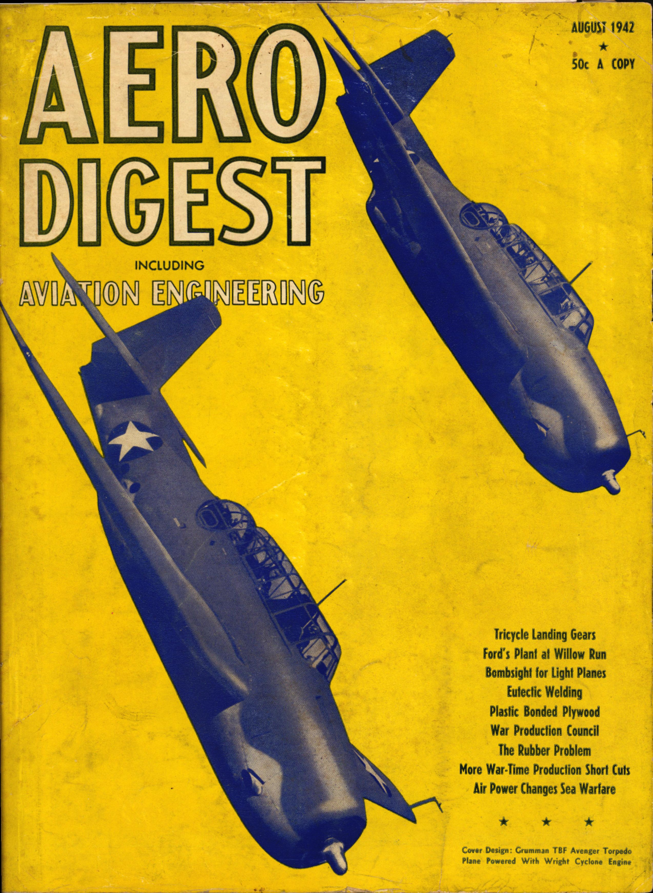 Sample page 1 from AirCorps Library document: Aero Digest  - Including Aviation Engineering - 1942 - August