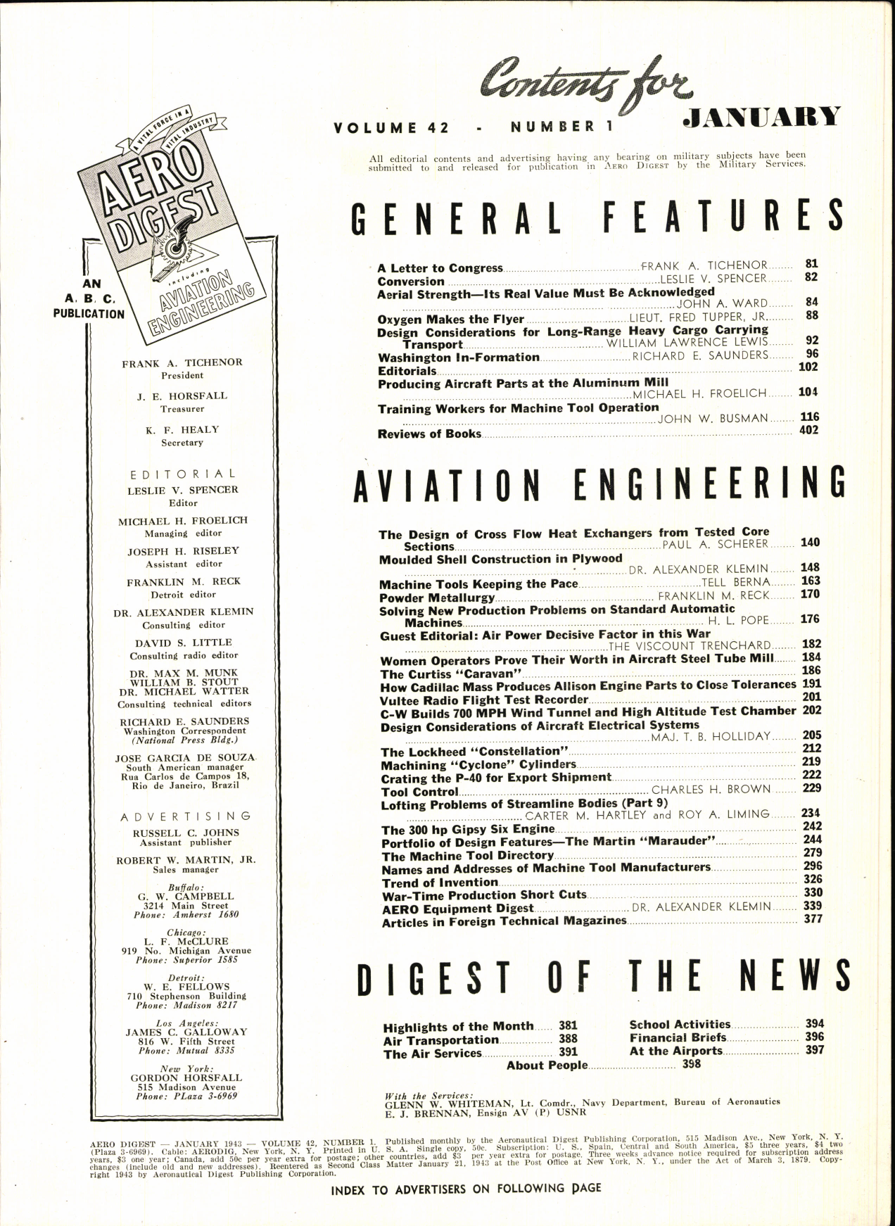 Sample page 5 from AirCorps Library document: Aero Digest  - Including Aviation Engineering - Volume 42 - Number 1