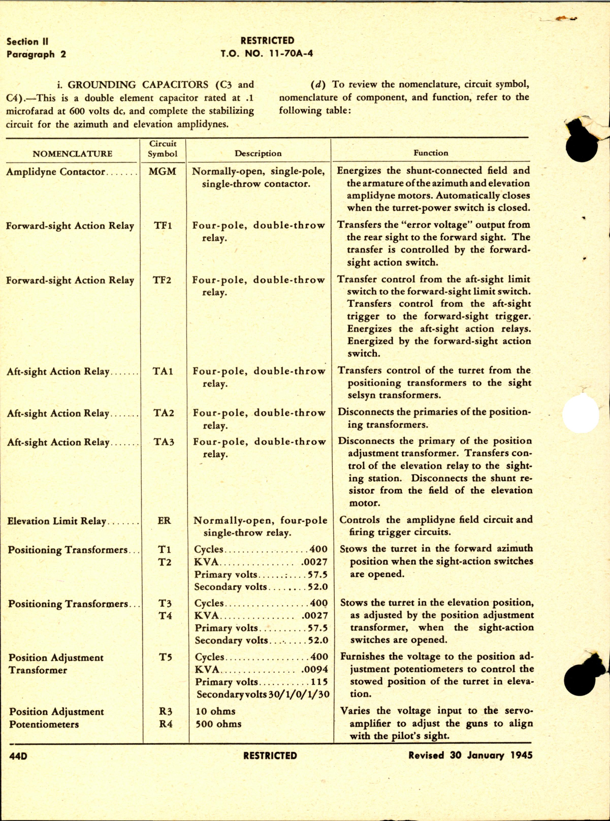 Sample page 12 from AirCorps Library document: Operation and Service Instructions for Central-Station Fire-Control System for P-61