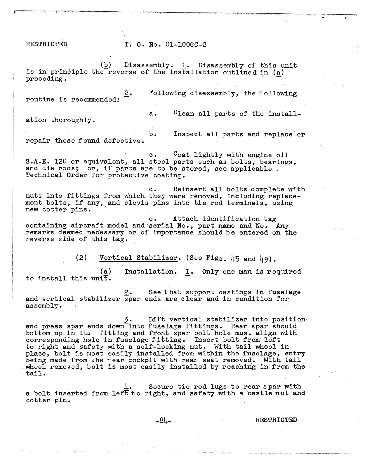 Sample page 82 from AirCorps Library document: Service Instructions - PT-21, PT-22