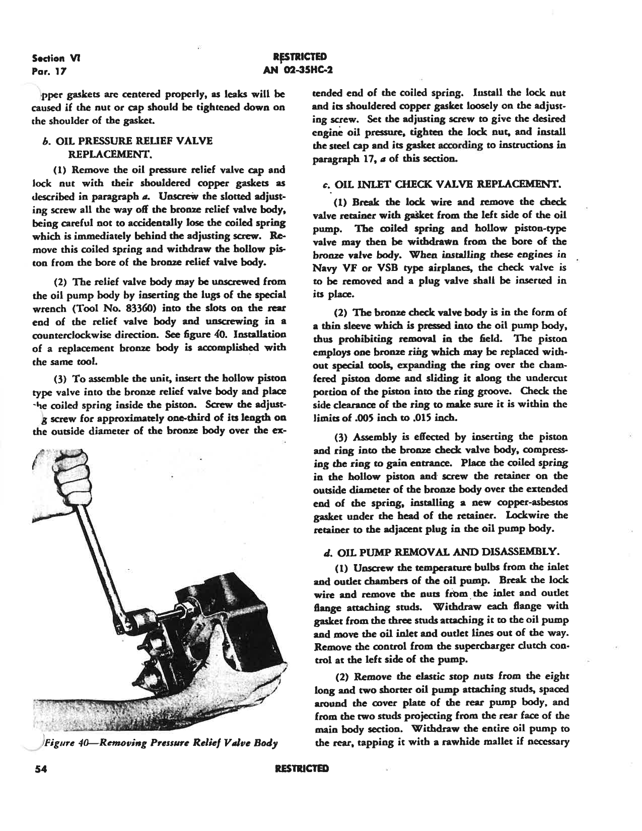 Sample page 62 from AirCorps Library document: Service Instructions - Engine - R-2600-20 & -22