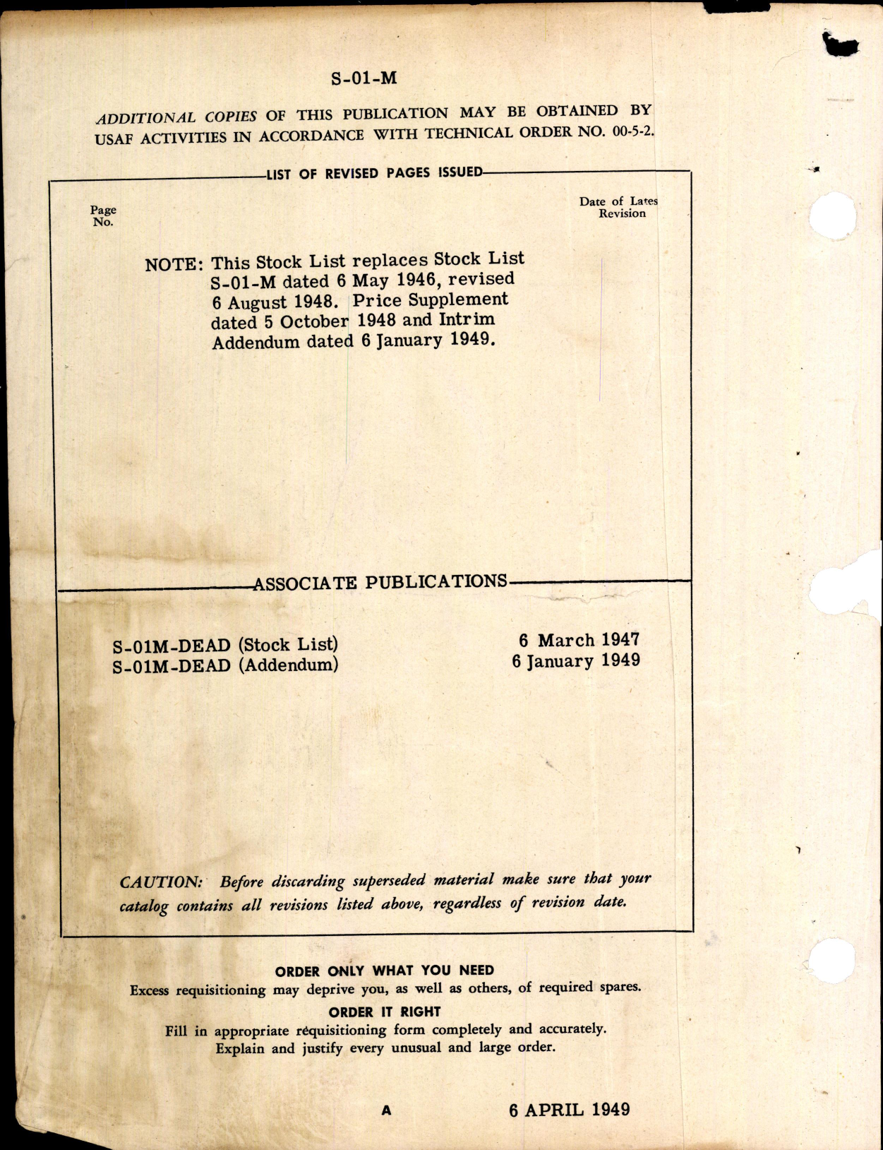 Sample page 2 from AirCorps Library document: Class 01-M Code 0110 Parts for North American Aircraft