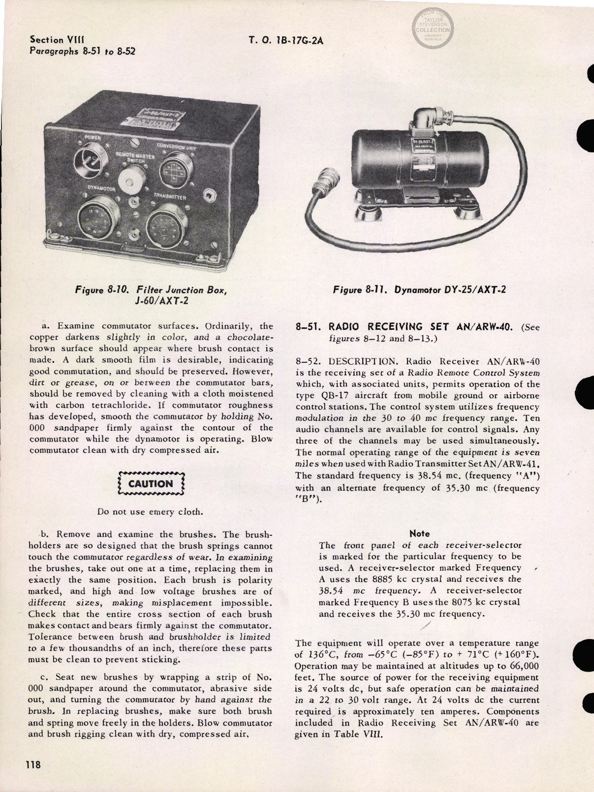 Sample page 123 from AirCorps Library document: Supplemental Handbook Maintenance Instructions - QB-17