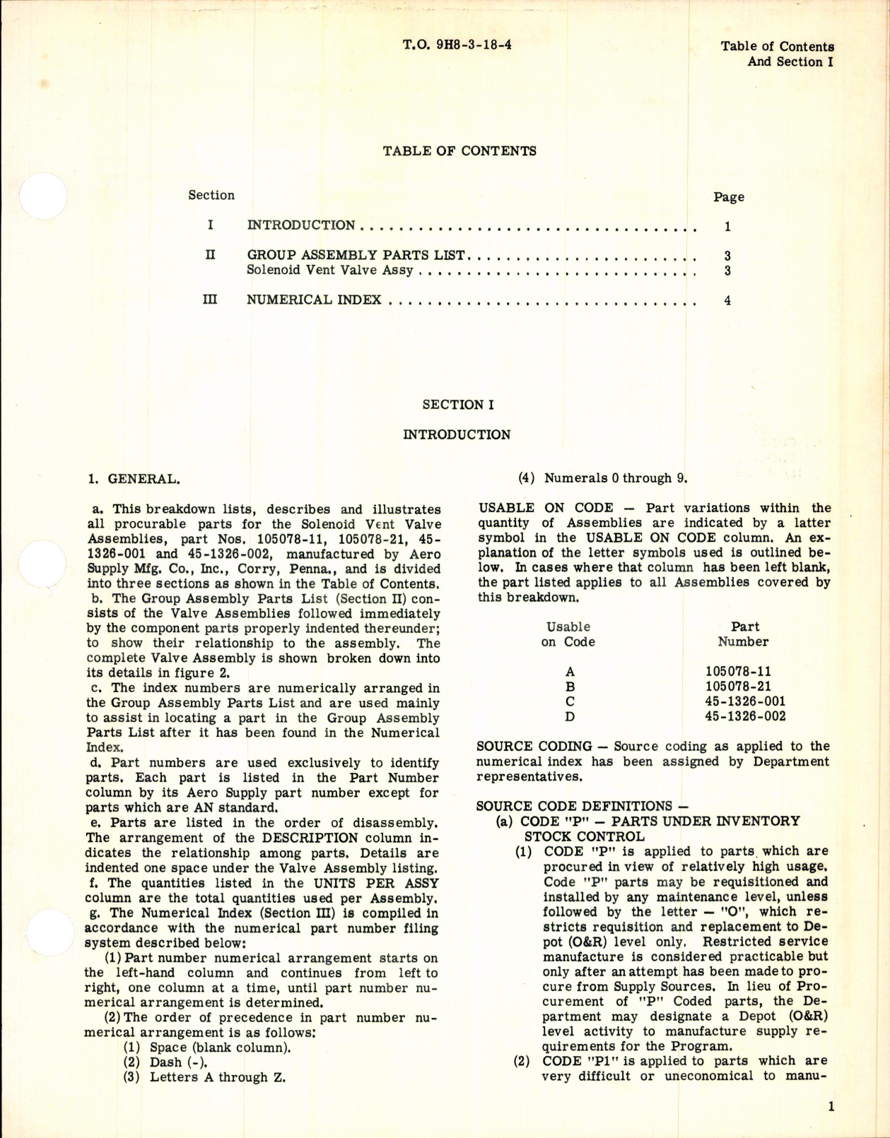 Sample page 3 from AirCorps Library document: Parts Breakdown for Solenoid Vent Valve Assembly