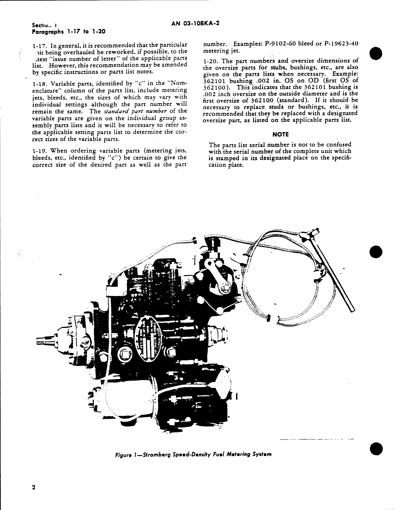 Sample page 4 from AirCorps Library document: Parts Catalog for Speed-Density Fuel Metering System (Bendix)