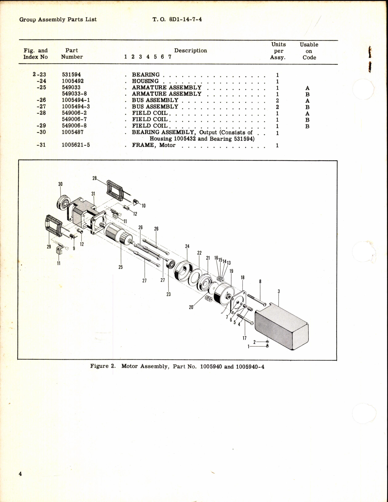 Sample page 4 from AirCorps Library document: Parts Breakdown for Square Motor Actuator Series 128 (Part numbers: 1005840 and 1005840-6_