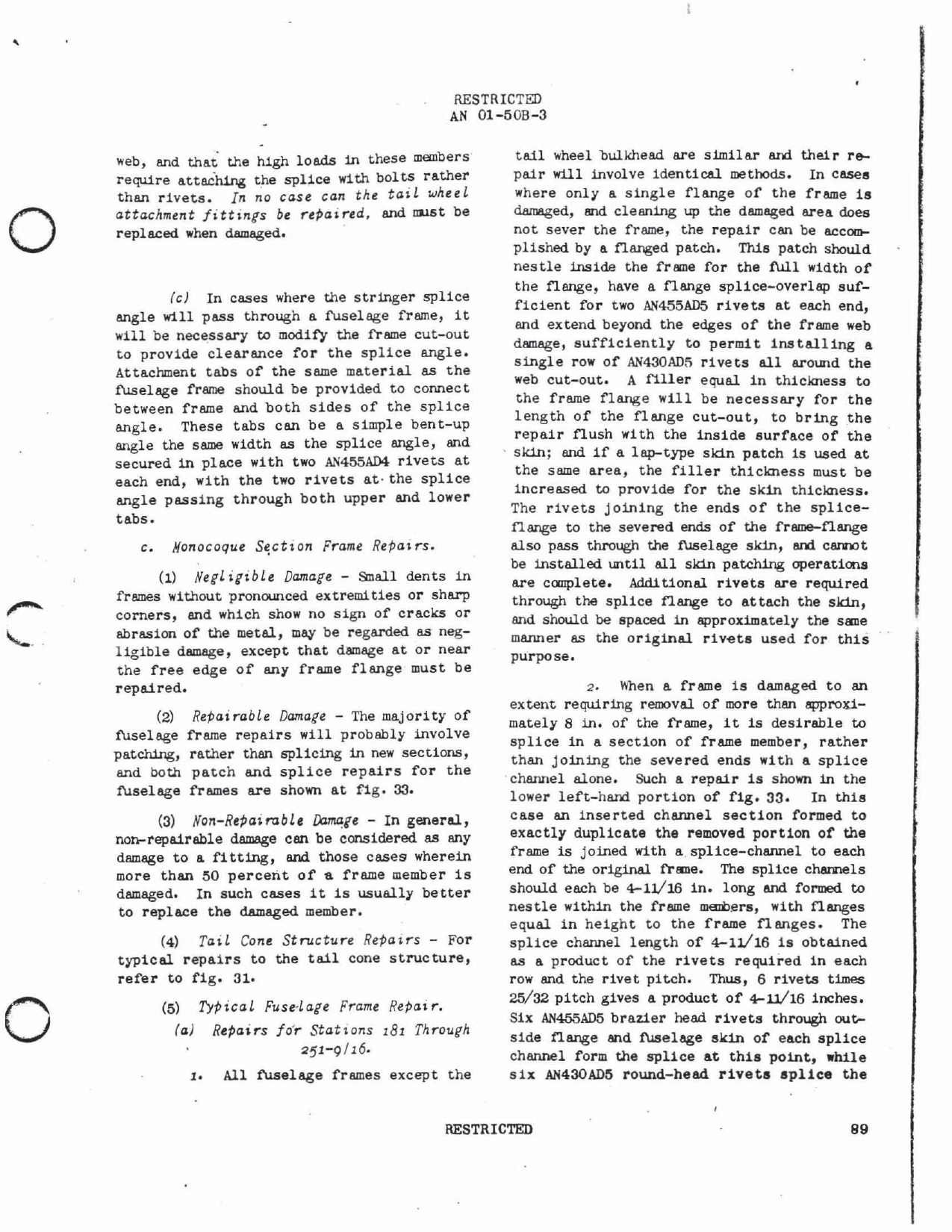 Sample page 92 from AirCorps Library document: Structural Repair Instructions - BT-13, BT-15, SNV-1