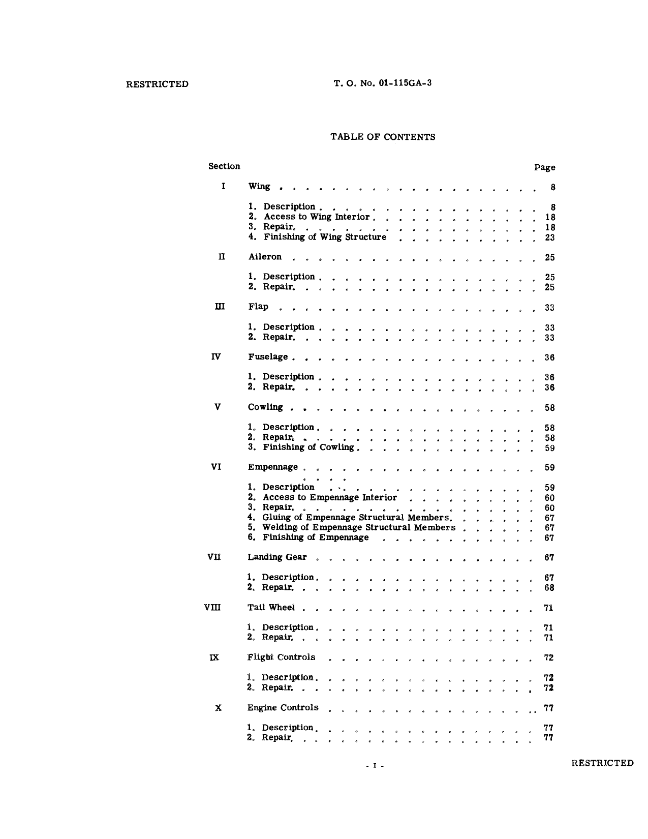 Sample page 3 from AirCorps Library document: Structural Repair Instructions for PT-19 Series