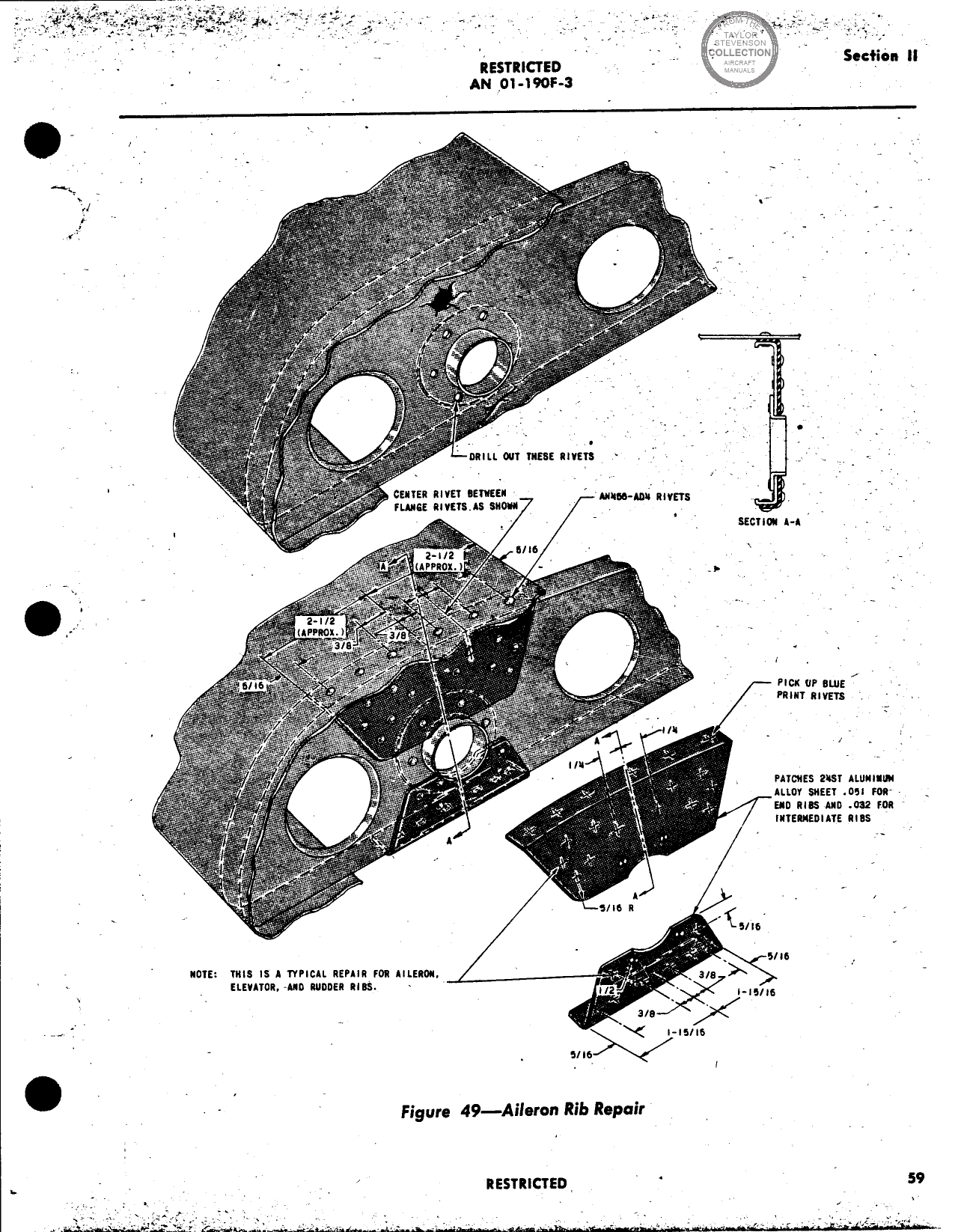 Sample page 69 from AirCorps Library document: Handbook of Instructions for Structural Repair for FM-1 and FM-2 Wildcat