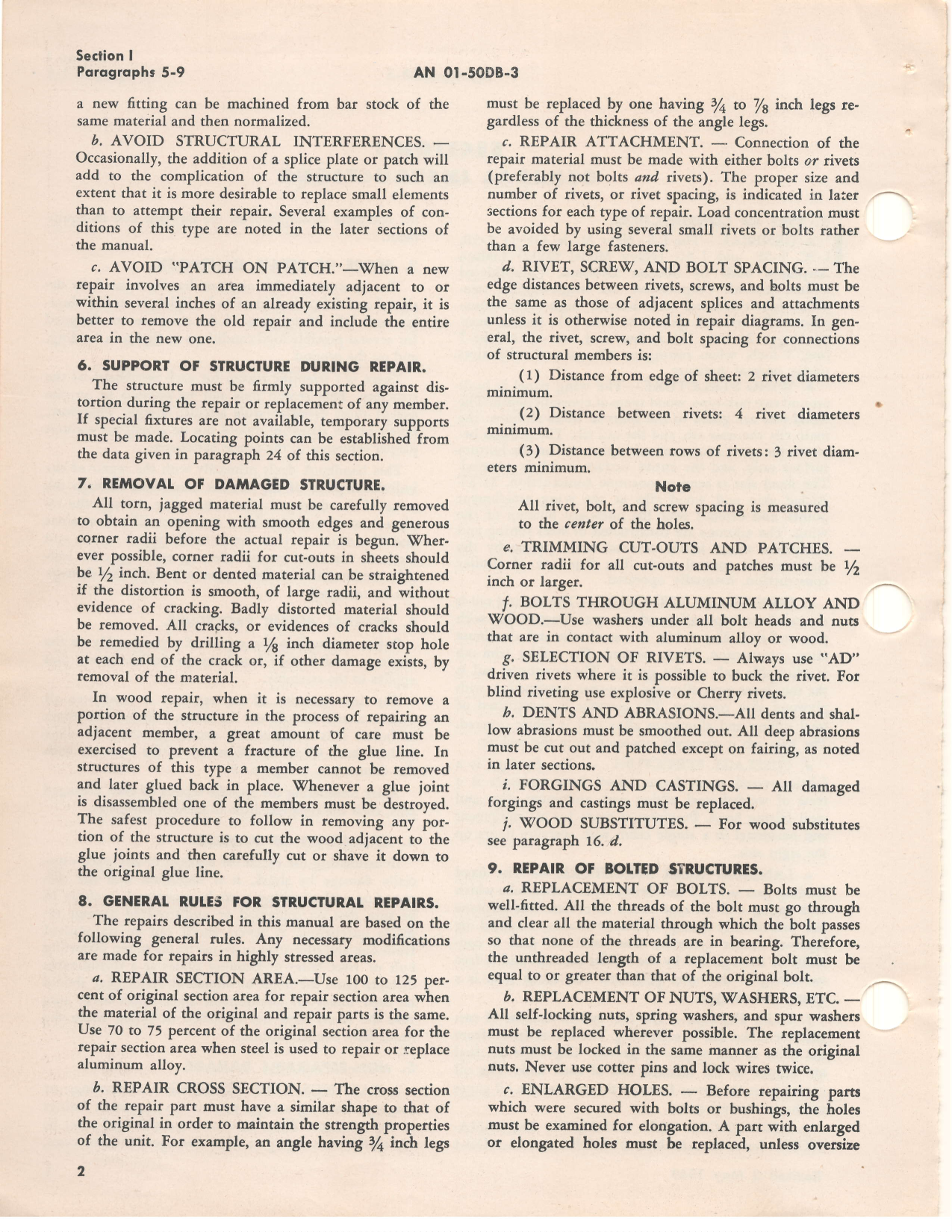 Sample page 8 from AirCorps Library document: Structural Repair Instructions - L-5 OY-1 OY-2