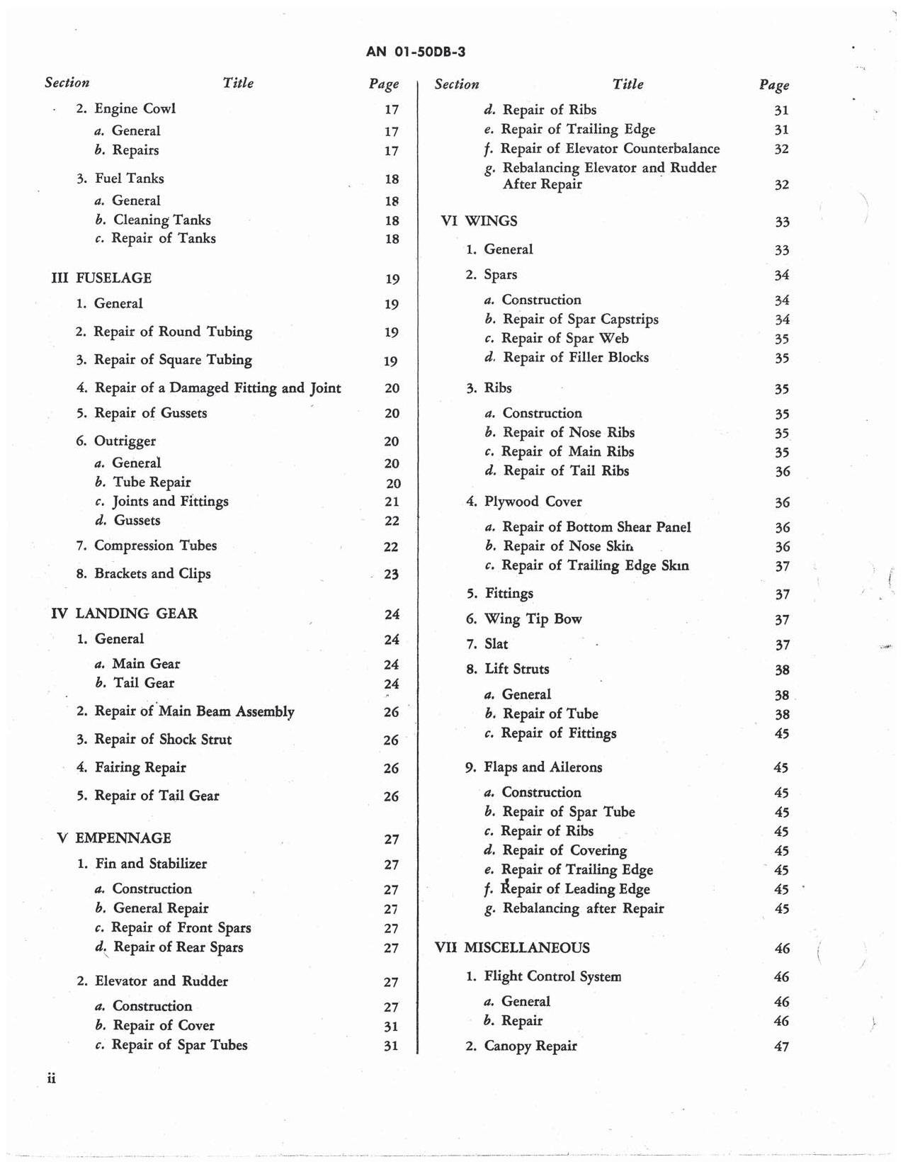 Sample page 4 from AirCorps Library document: Structural Repair Instructions - L-5 OY-1 OY-2