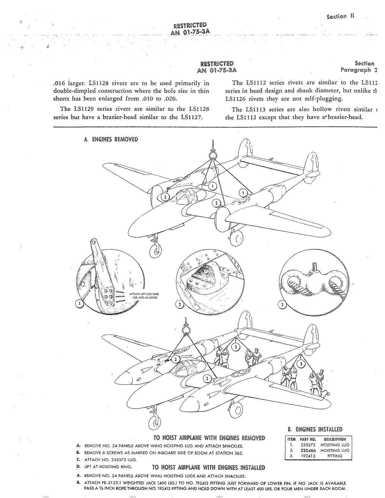 Sample page 25 from AirCorps Library document: Structural Repair Instructions - P-38