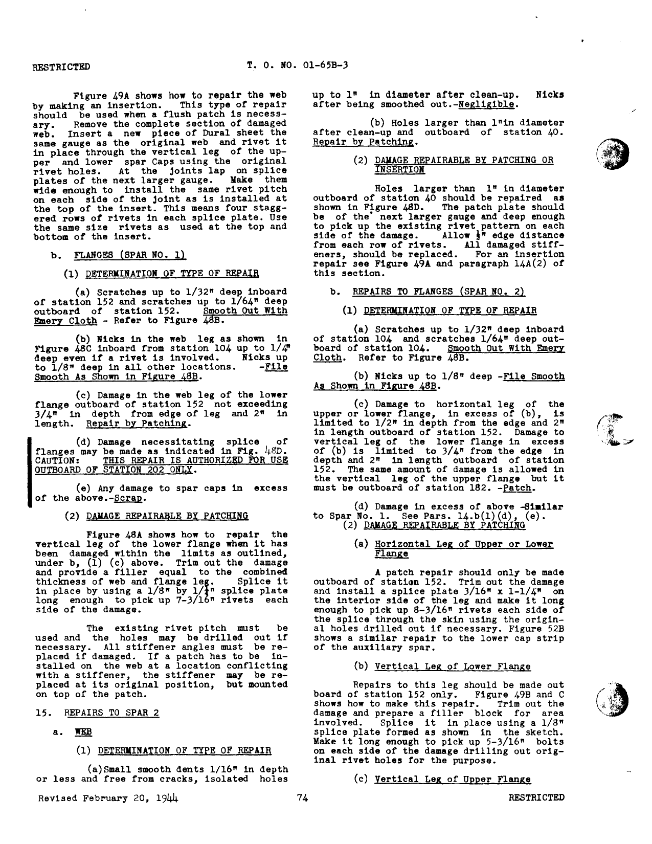 Sample page 86 from AirCorps Library document: Structural Repair Instructions - P-47