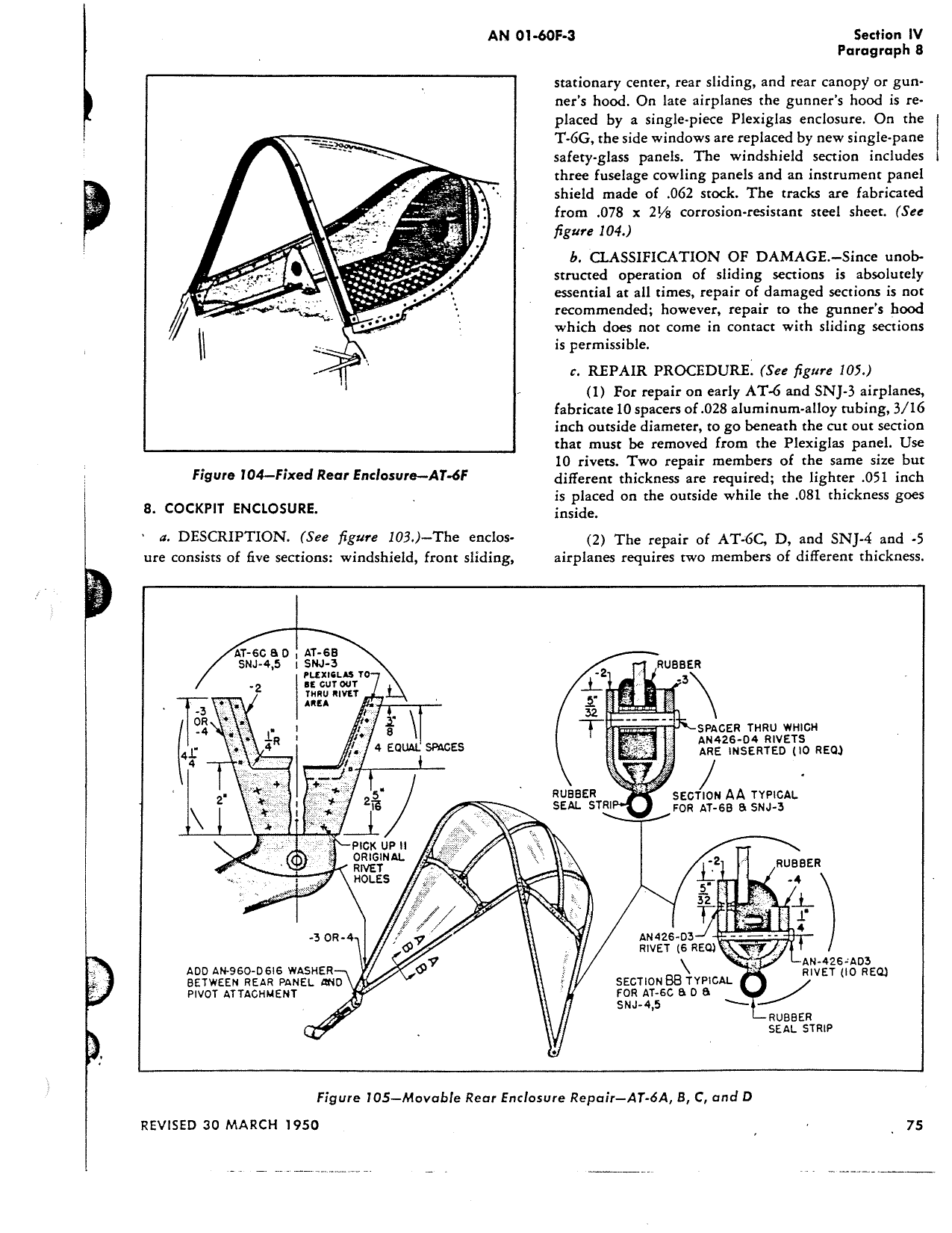 Sample page 83 from AirCorps Library document: Structural Repair Instructions - T-6, SNJ-3, SNJ-4, SNJ-5