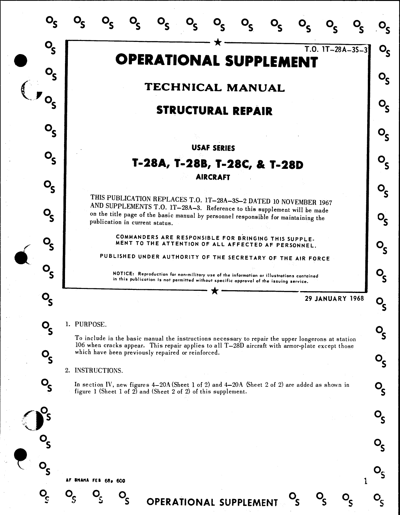 Sample page  5 from AirCorps Library document: Safety Supplement Structural Repair Tech Manual, T-28A T-28B T-28C T-28D