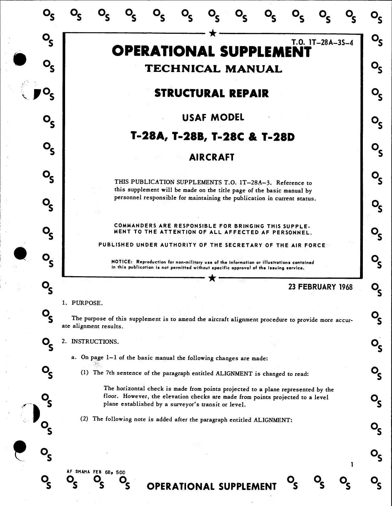Sample page  7 from AirCorps Library document: Safety Supplement Structural Repair Tech Manual, T-28A T-28B T-28C T-28D