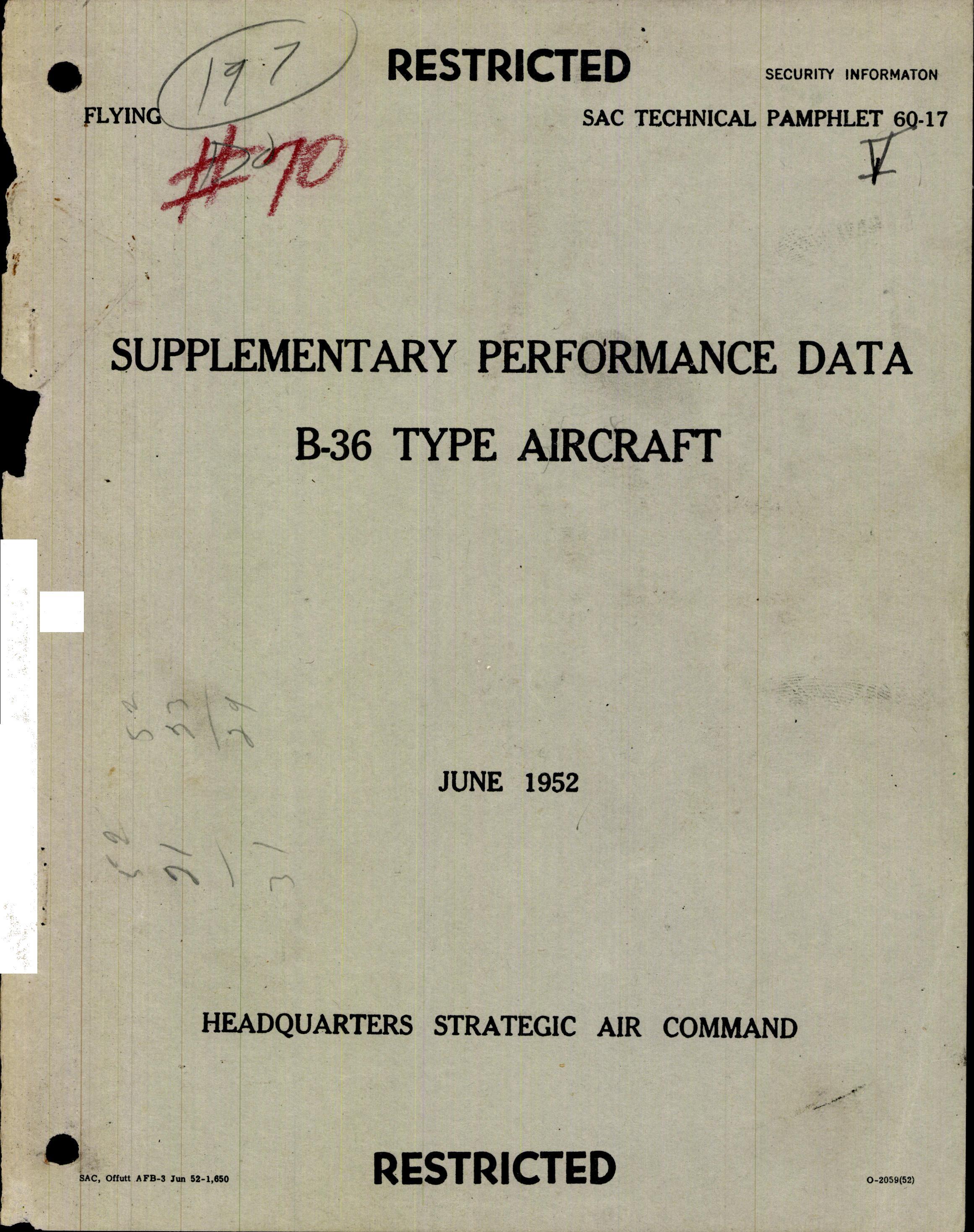 Sample page 5 from AirCorps Library document: Supplementary Performance Data for B-36 Type Aircraft