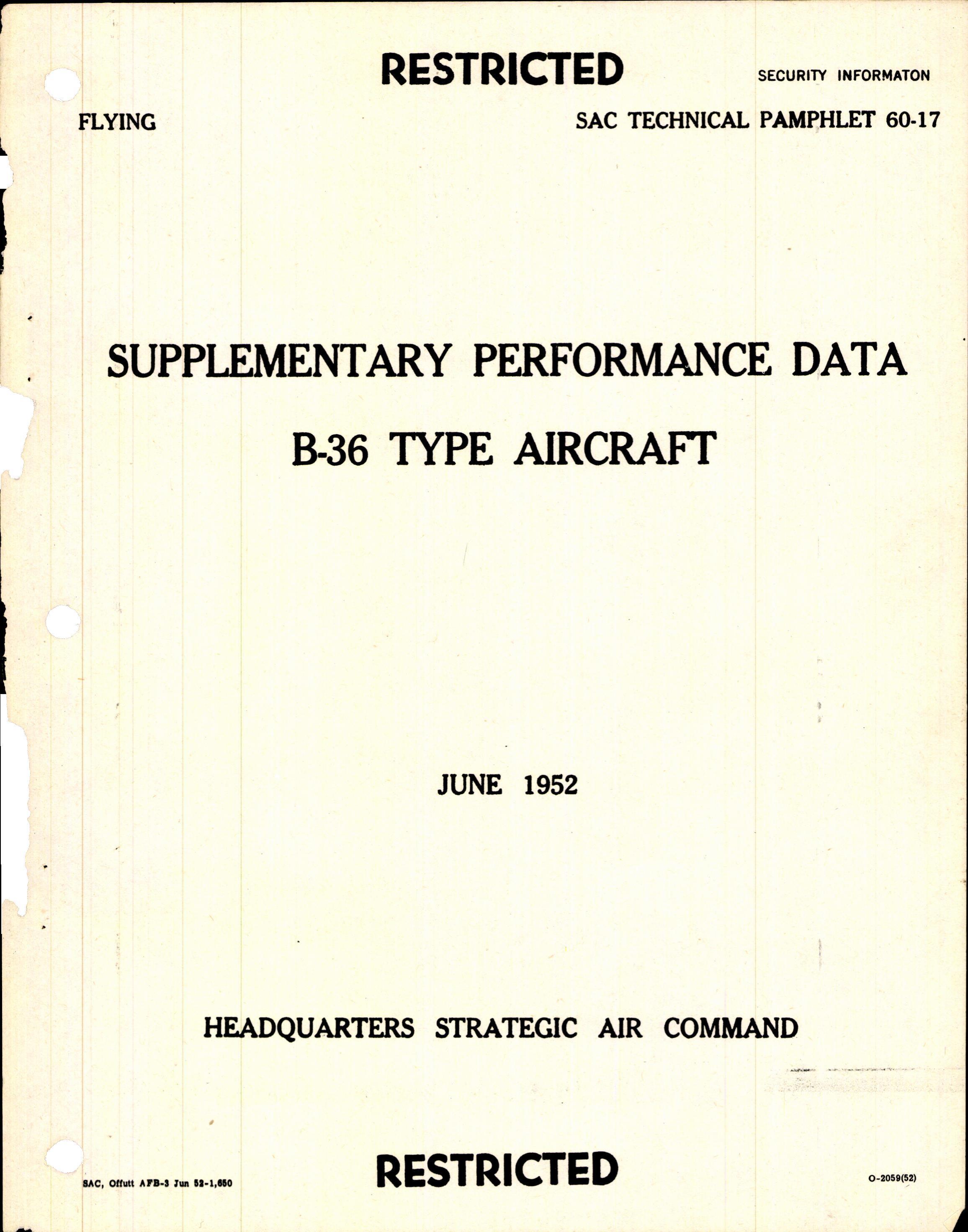 Sample page 7 from AirCorps Library document: Supplementary Performance Data for B-36 Type Aircraft