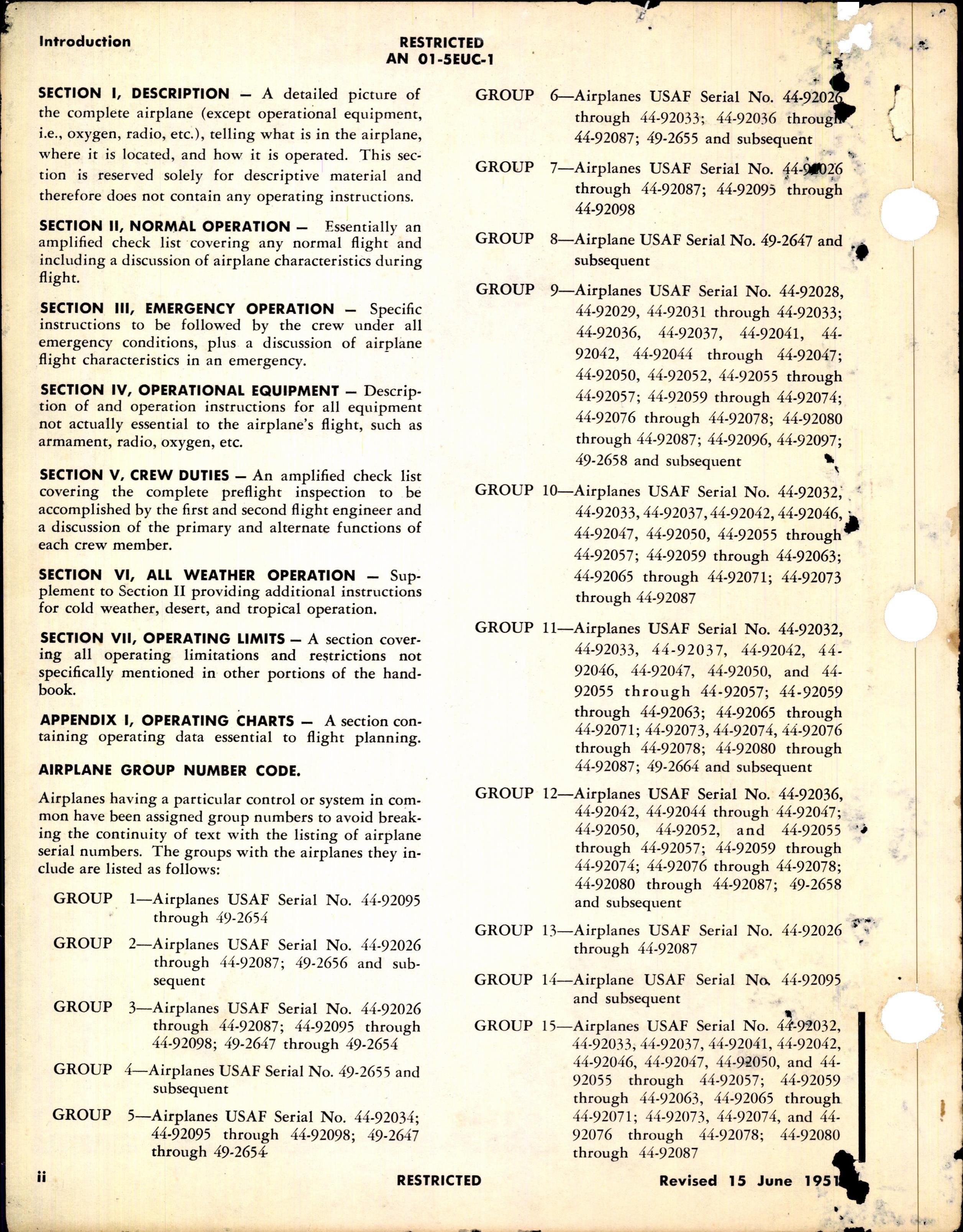 Sample page 2 from AirCorps Library document: Flight Instructions for B-36D Aircraft